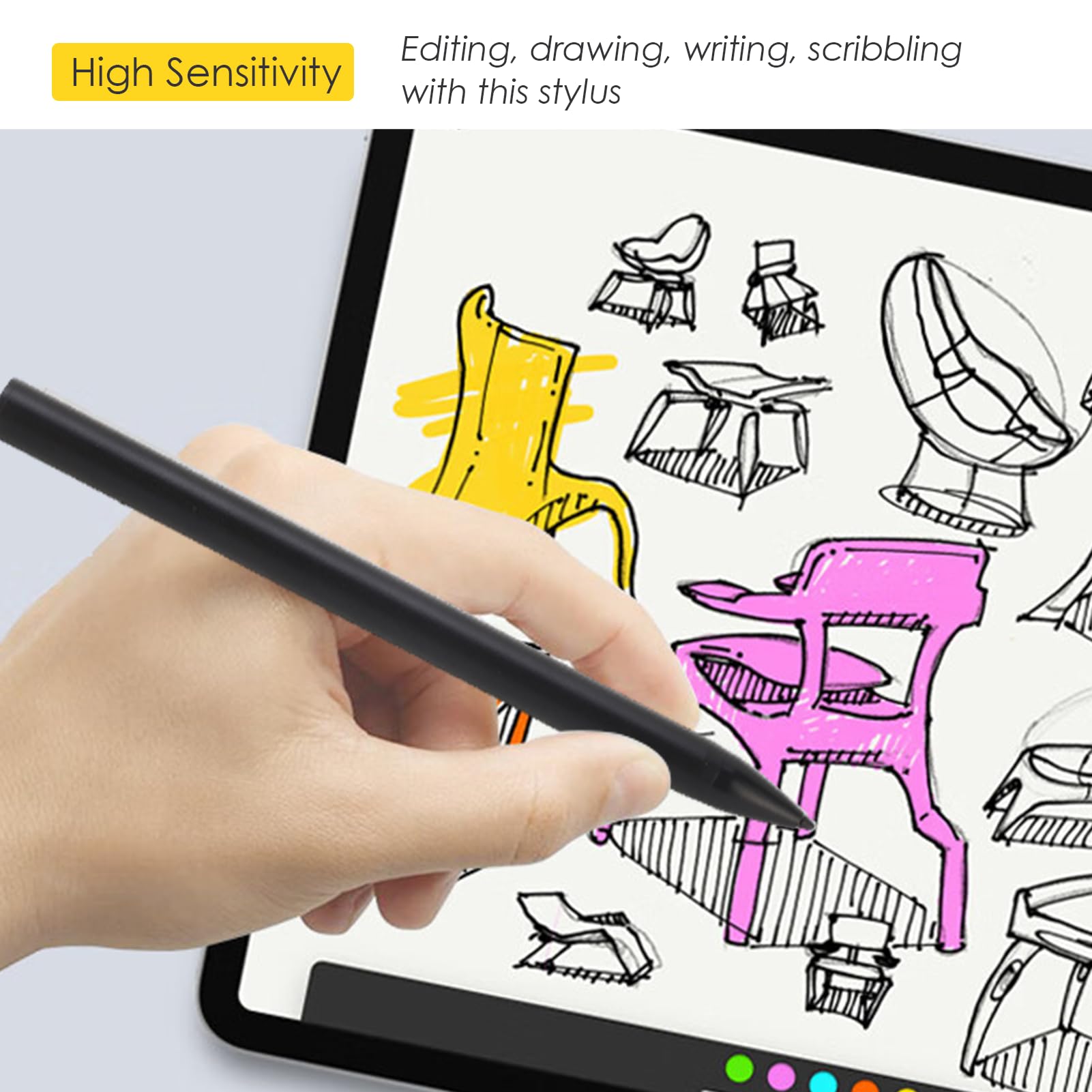 Penna Stilo Digitale per HP ENVY X360, Spectre X360, ENVY X360, con sensibilità Alla Pressione 4096, Penna Stilo Ricaricabile MPP 2.0