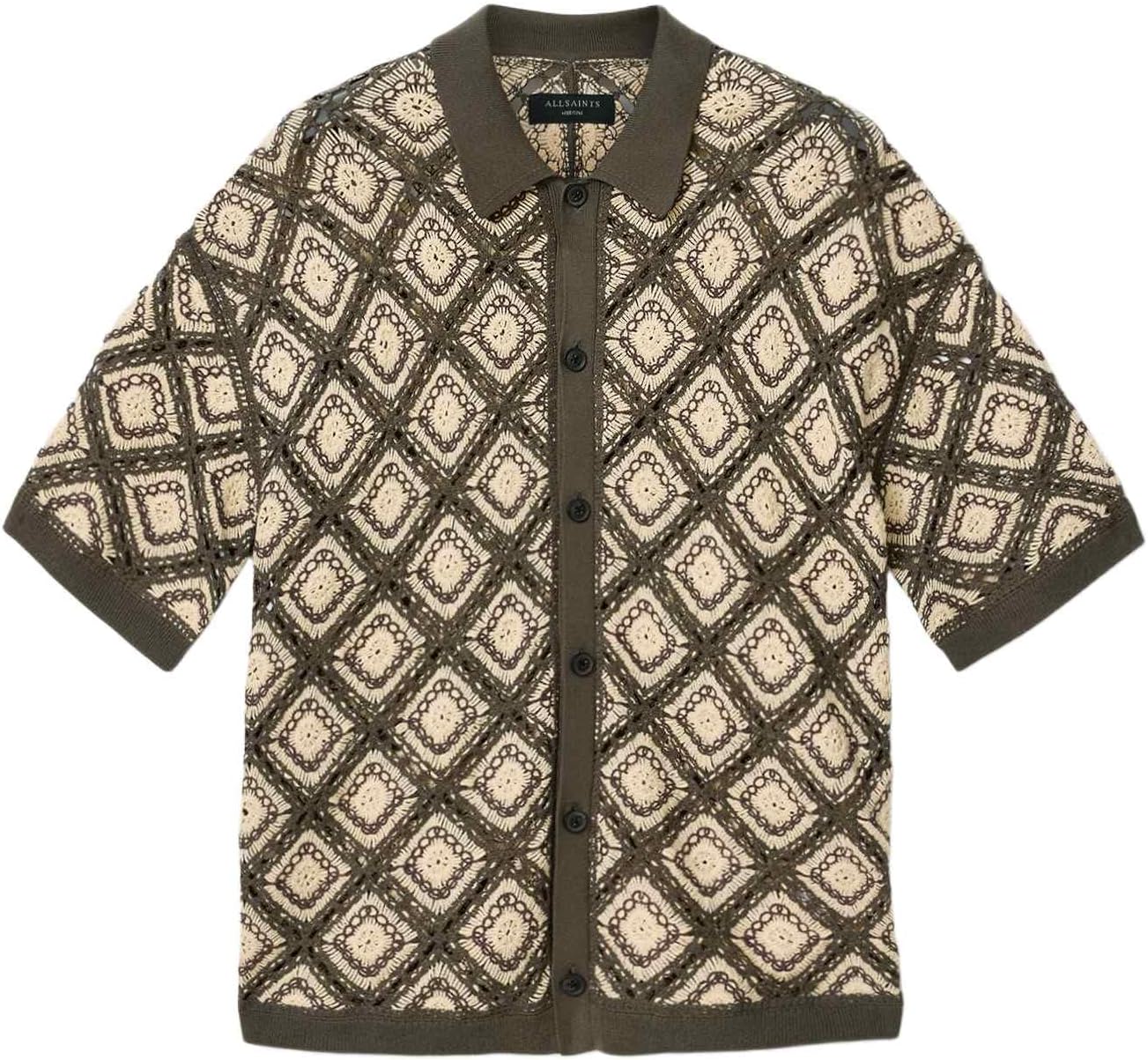 Allsaints Mens Morena Short Sleeve Cardigan