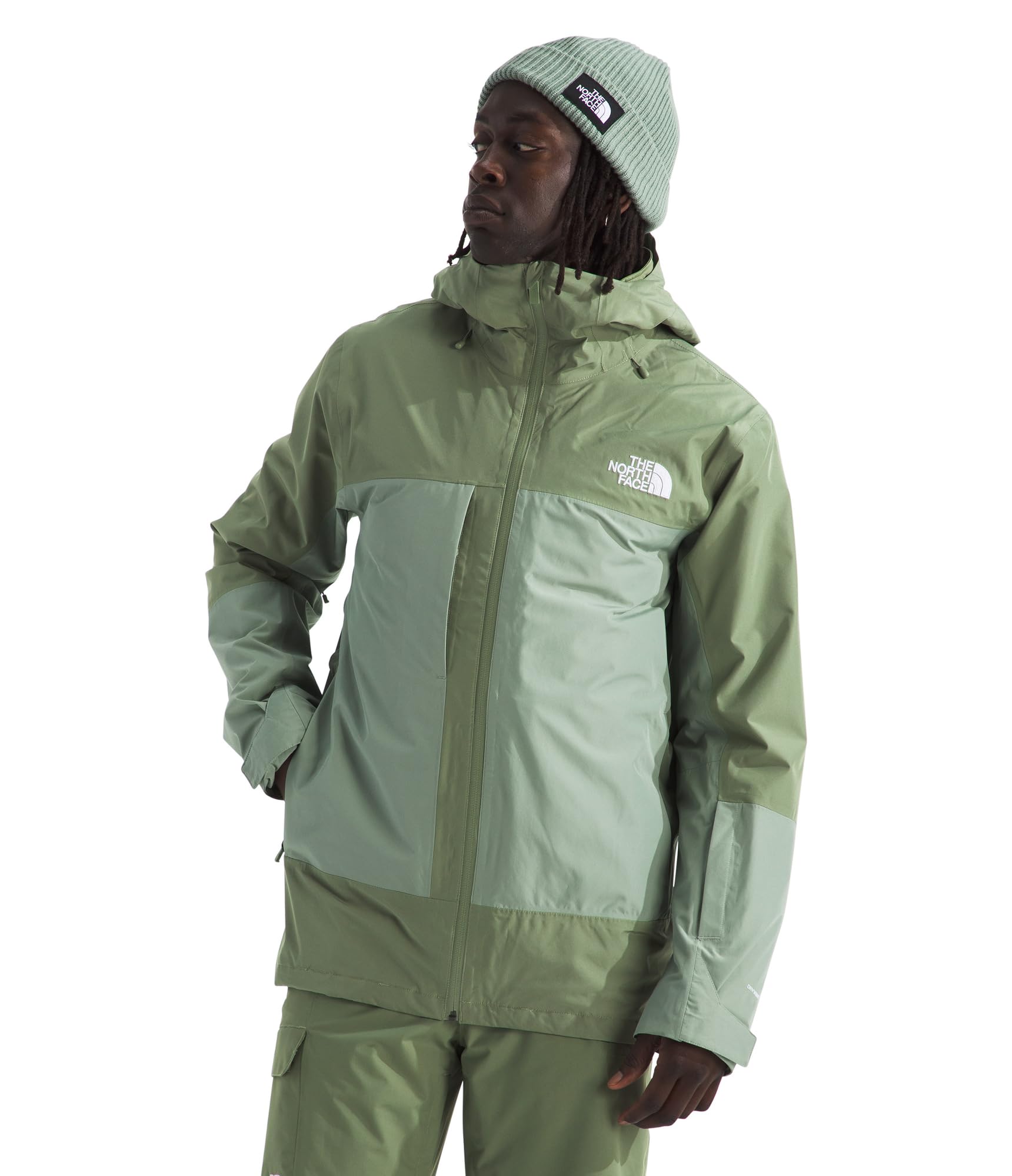 THE NORTH FACE Men's Thermoball Eco Snow Triclimate Waterproof Insulated Ski Jacket | Helmet Compatible, Powder Skirt