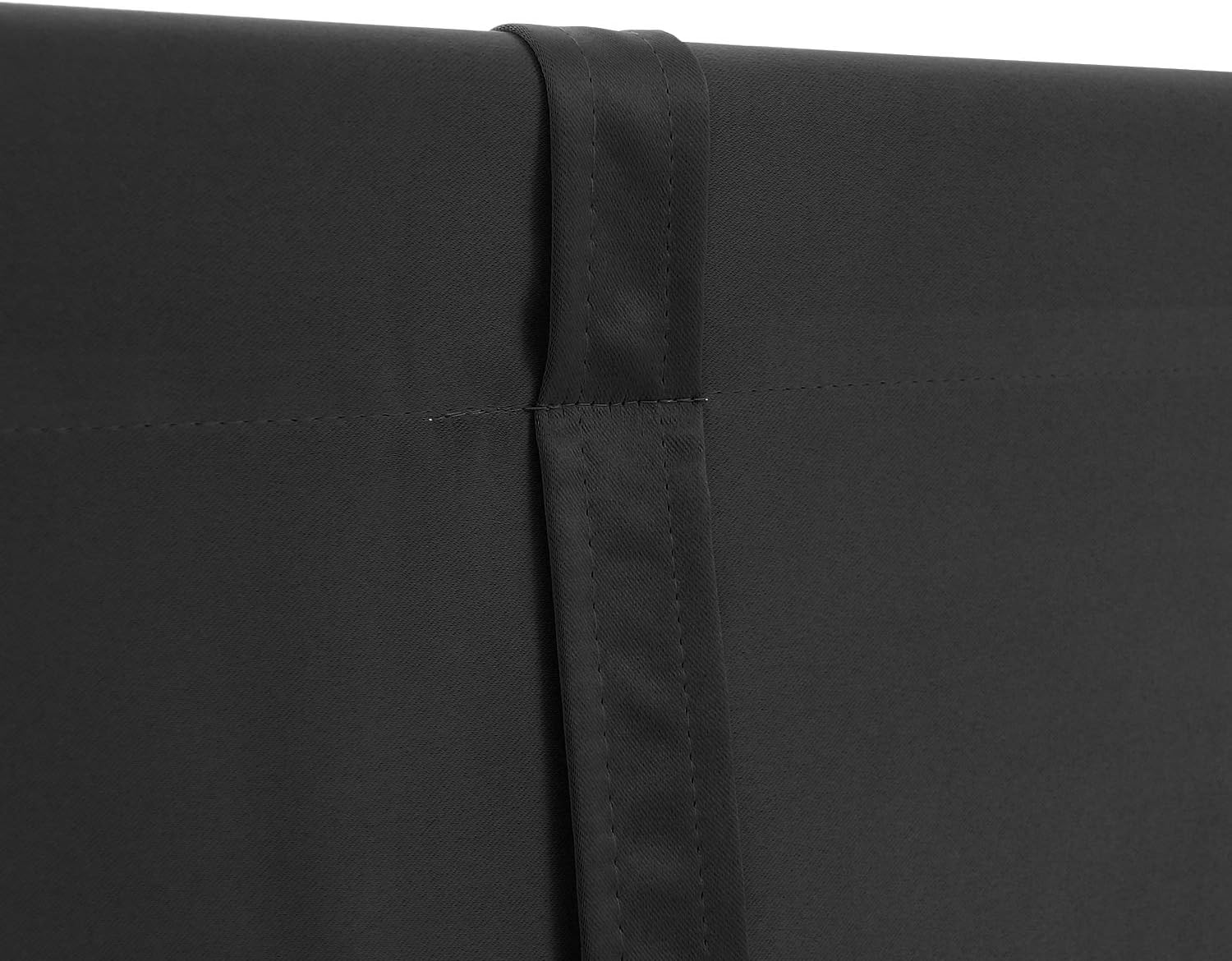 DWCN Tie Up Curtain-Thermal Insulated Room Darkening Blackout Curtains for Livingroom, Bedroom and Dining Room, Black, W42 X L63 Inches, 1 Rod Pocket Panel