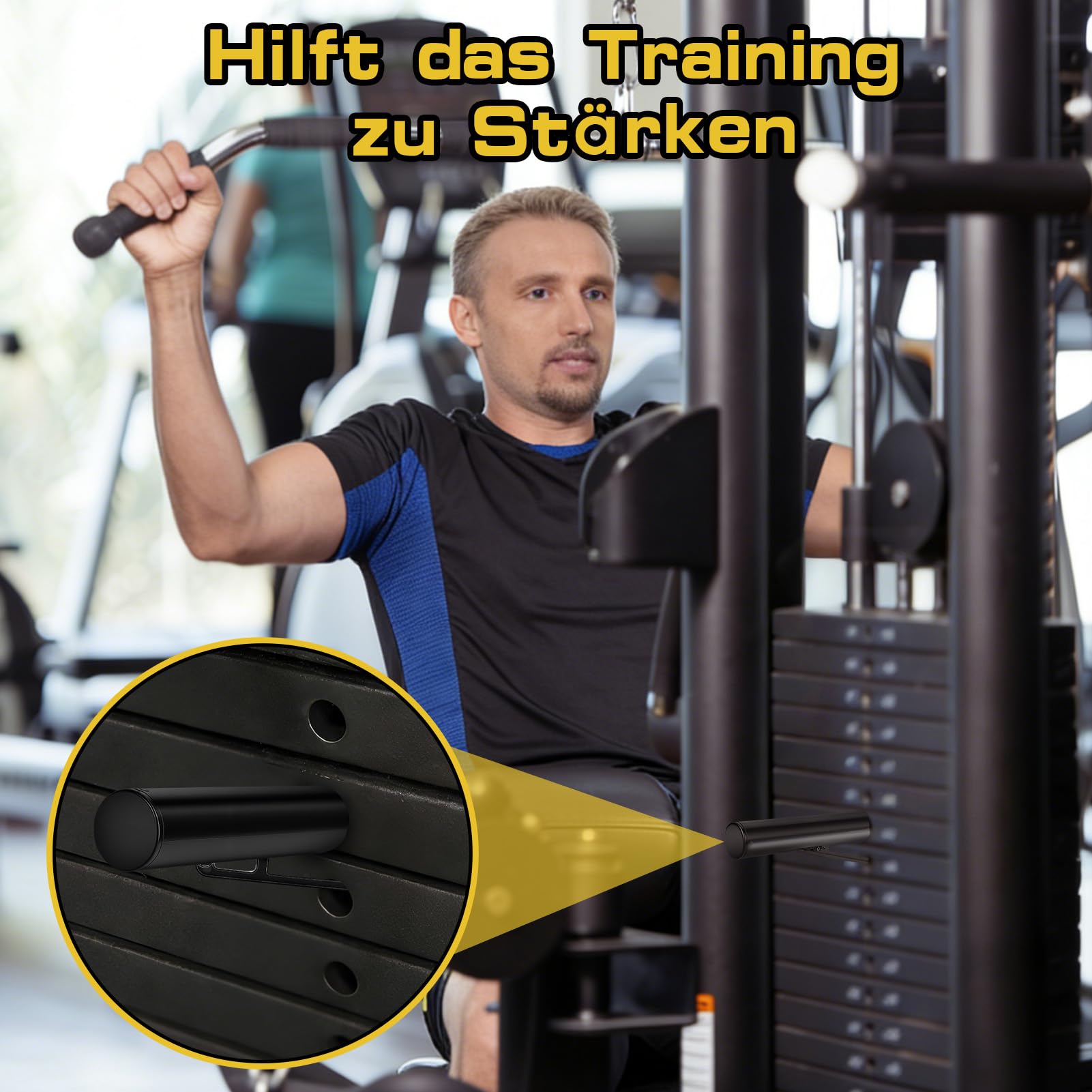 Stift Zum Abnehmen des Gegengewichts Im Fitnessstudio, ABS-Stahl-Gewichtsstapel-Maschinenstift für Fitnessgeräte, Geeignet für Krafttrainingsgeräte in Heim Fitnessstudios,