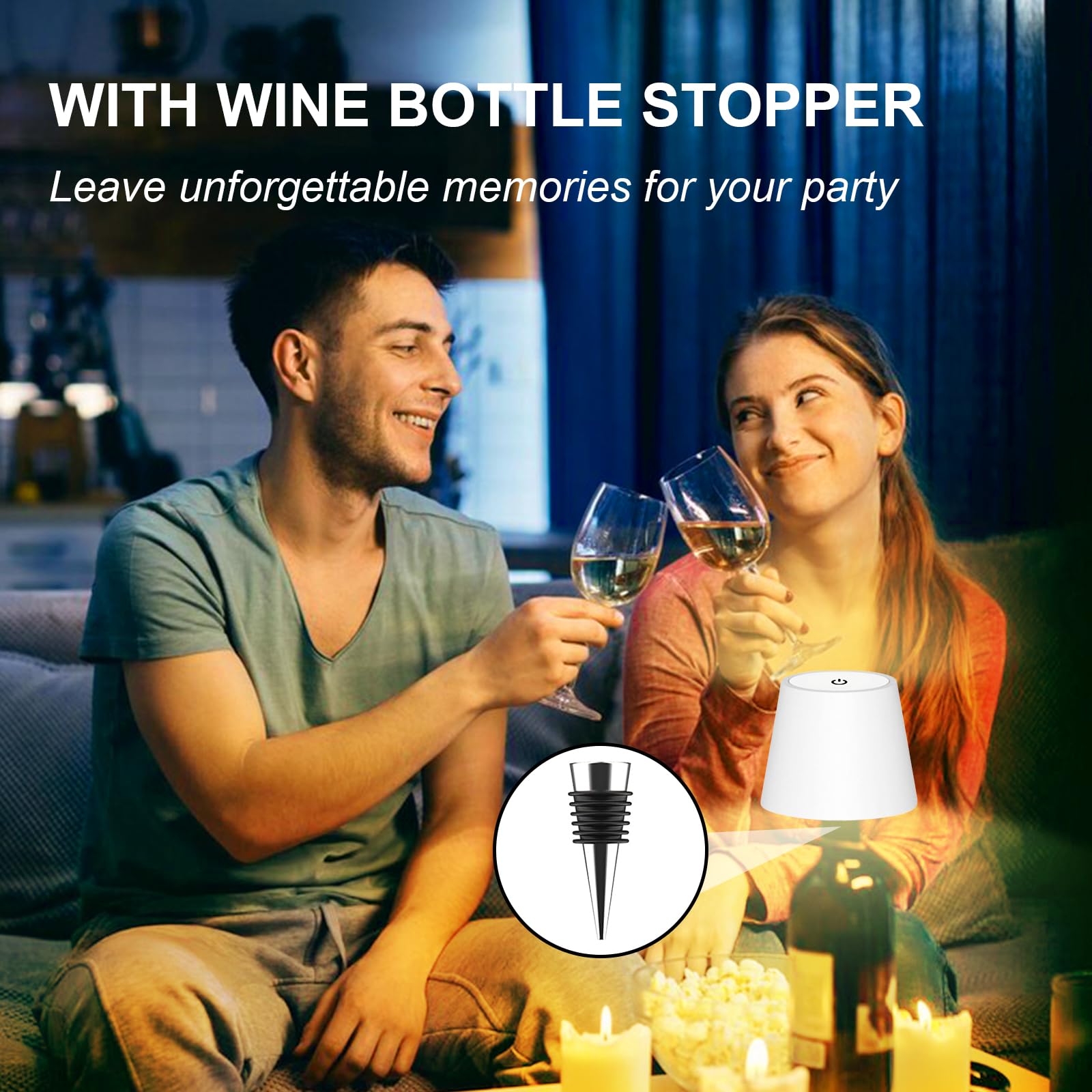 ANTELA Lampada Da Tavolo LED Senza Fili Ricaricabile, Dimmer Touch 3000k 4000k 5000k Lampada Da Scrivania Portabile Ip44 Per Interni Esterni Ristorante Camera Da Letto Bar Bianco