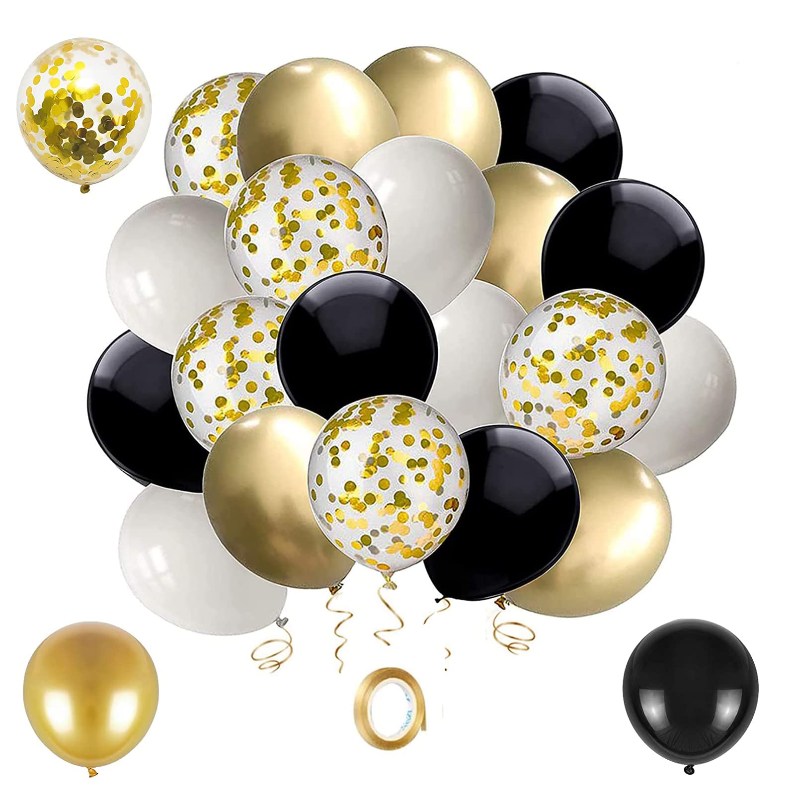 Black and Gold Balloons
