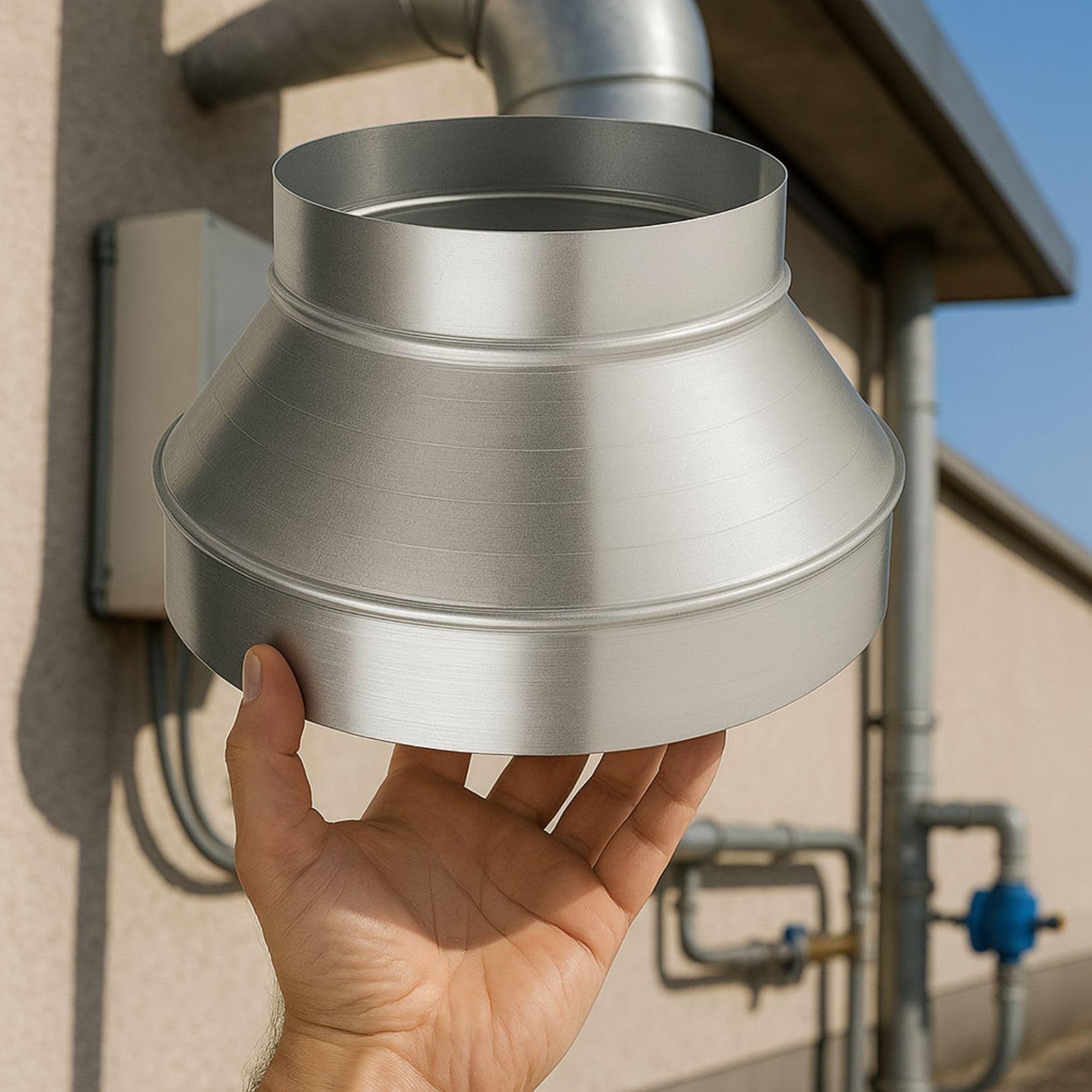 Weedness Raccord Réducteur Ventilateur Duct 200 mm 300 mm Acier Inoxydable Admission Air Climat Intérieur Culture Ventilation