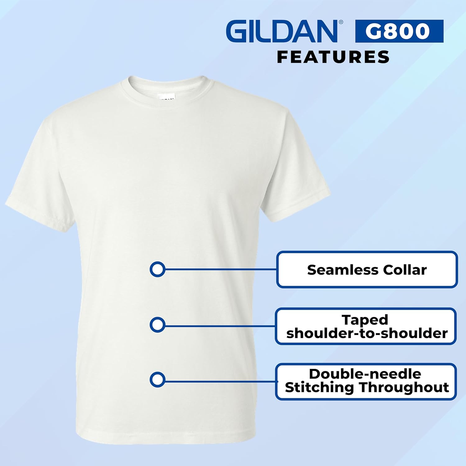 T-Shirt Men DryBlend, 50/50 Adult Tee 5.5Oz, Multipack 1I3I6I10