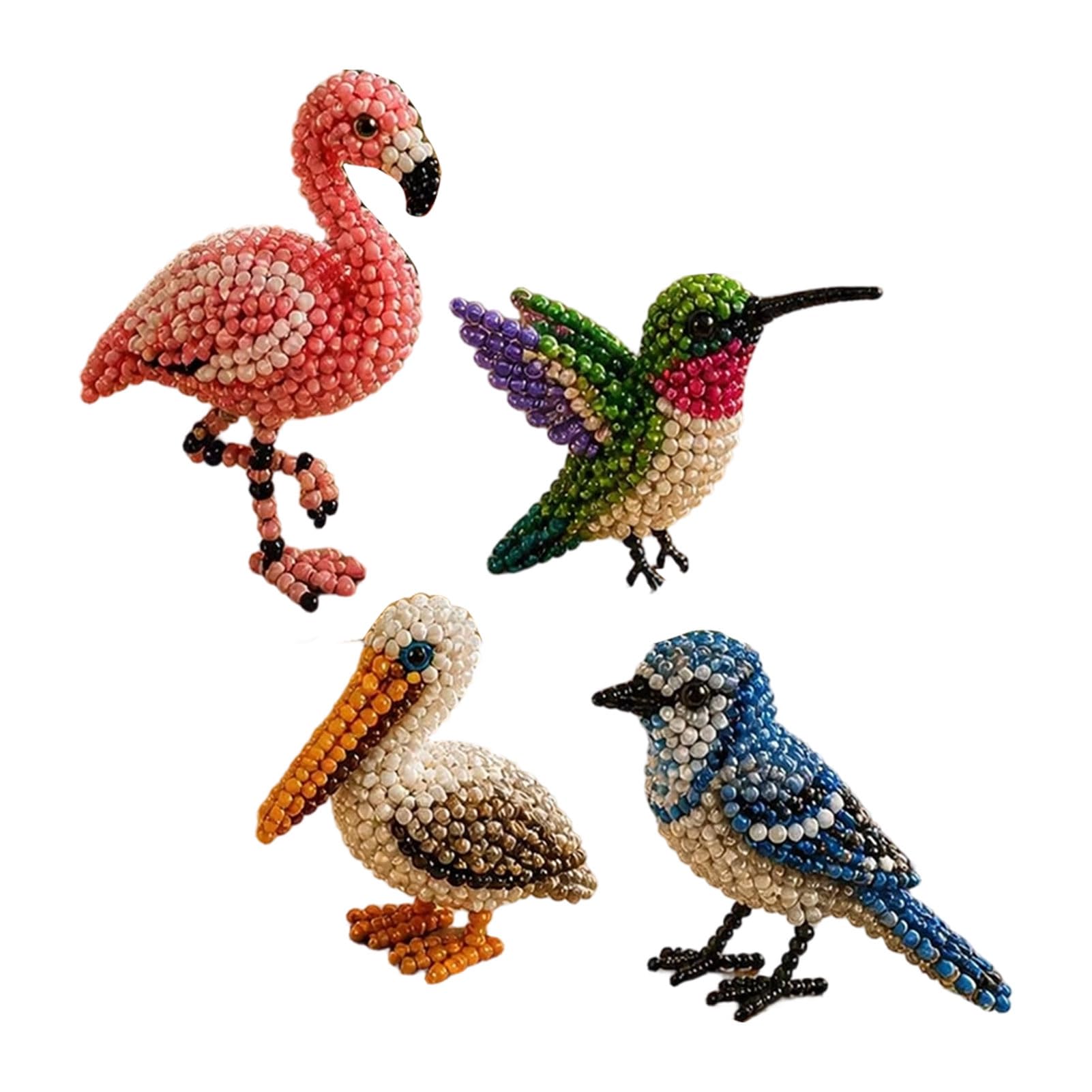 Saterkali DIY 3D Animal Beading Kit, Plastic Bead Craft Set with Comprehensive Accessories, Beginner Bead Animal Figurine Project for Teens Adults, Tabletop Home Decor and Shelf Display C