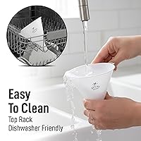 Vista 6 de Zulay Kitchen Juego de 3 Embudos de Plástico – Embudos de Cocina Grandes, Medianos y Pequeños con Pico Vertedor – para Llenar Botellas de Agua