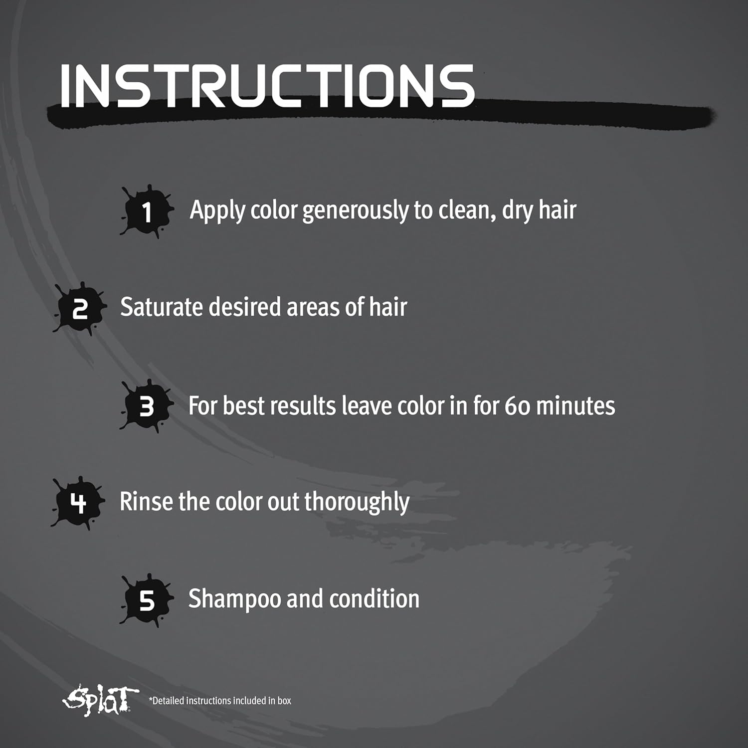 Splat Naturals Semi-Permanent Hair Color, Dark Silver, 6 fl. oz., 95% Natural Hair Dye Formula Lasts Up to 30 Washes, Vegan & Cruelty-Free - Image 5