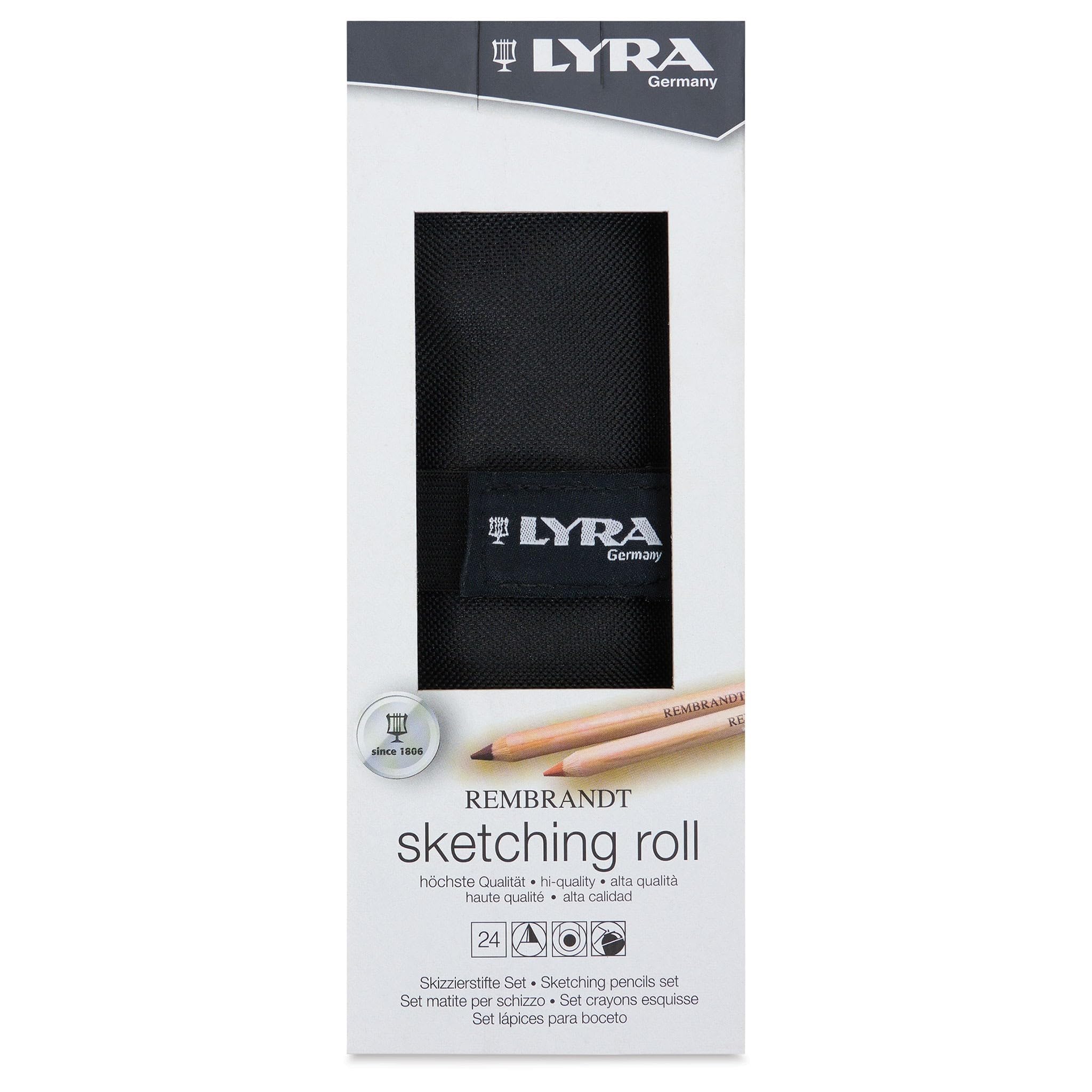 LYRA Rembrandt Art Specials Skizzenrolle 24 sortierte Farben | Fine Art, Nylon-Stifterolle, kleine Zubehörtasche