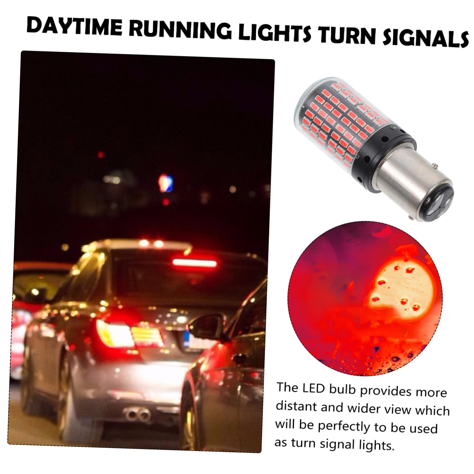 Cabilock LED Samochodowa Lampa Kierunkowskazu z Funkcją Stroboskopową Czerwona Żarówka Hamulcowa Bad Wodoodporna i Trwała Łatwa Instalacji