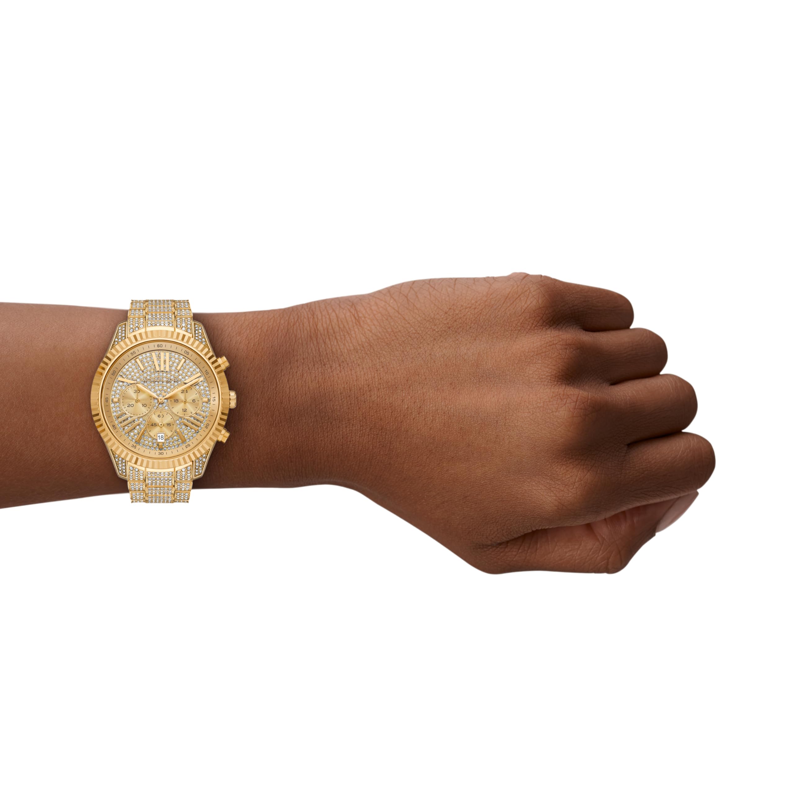 Michael Kors Women's Lexington Chronograph Gold-Tone Stainless Steel Watch (Model: MK4971)