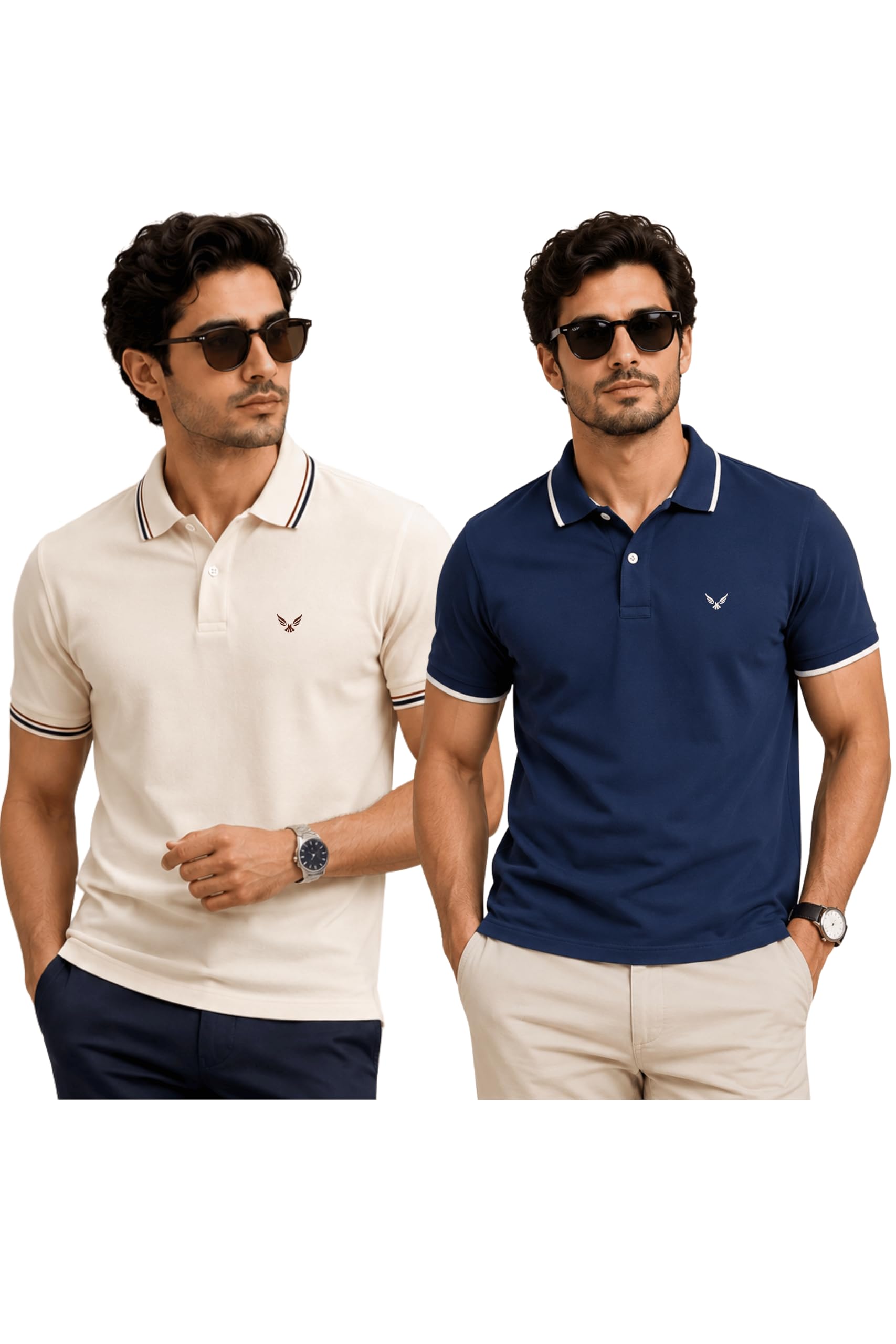 eagle line Men's Solid Premium Polo T-Shirt | Regular Fit | Half Sleeves | Casual Wear - Pack of 2-picture-42