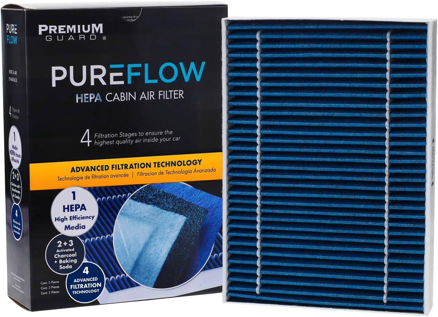 PureFlow HEPA Cabin Air Filter PC99244HX|Fits 2025-19 BMW X7,2025-19 X5,2023-17 530i xDrive,2023-17 530i
