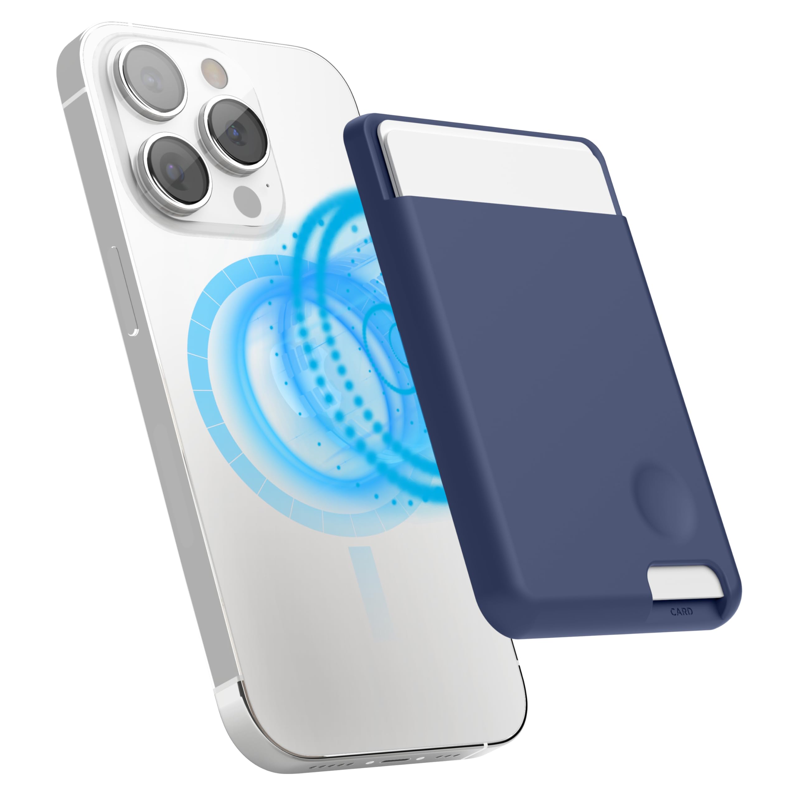 elago Magnetic Wallet Card Holder 2-Cards Compatible with MagSafe for iPhone 16/15/14/13/12 Series - Secure Phone Wallet, Long Last Silicone, Scratch and Damage Protection