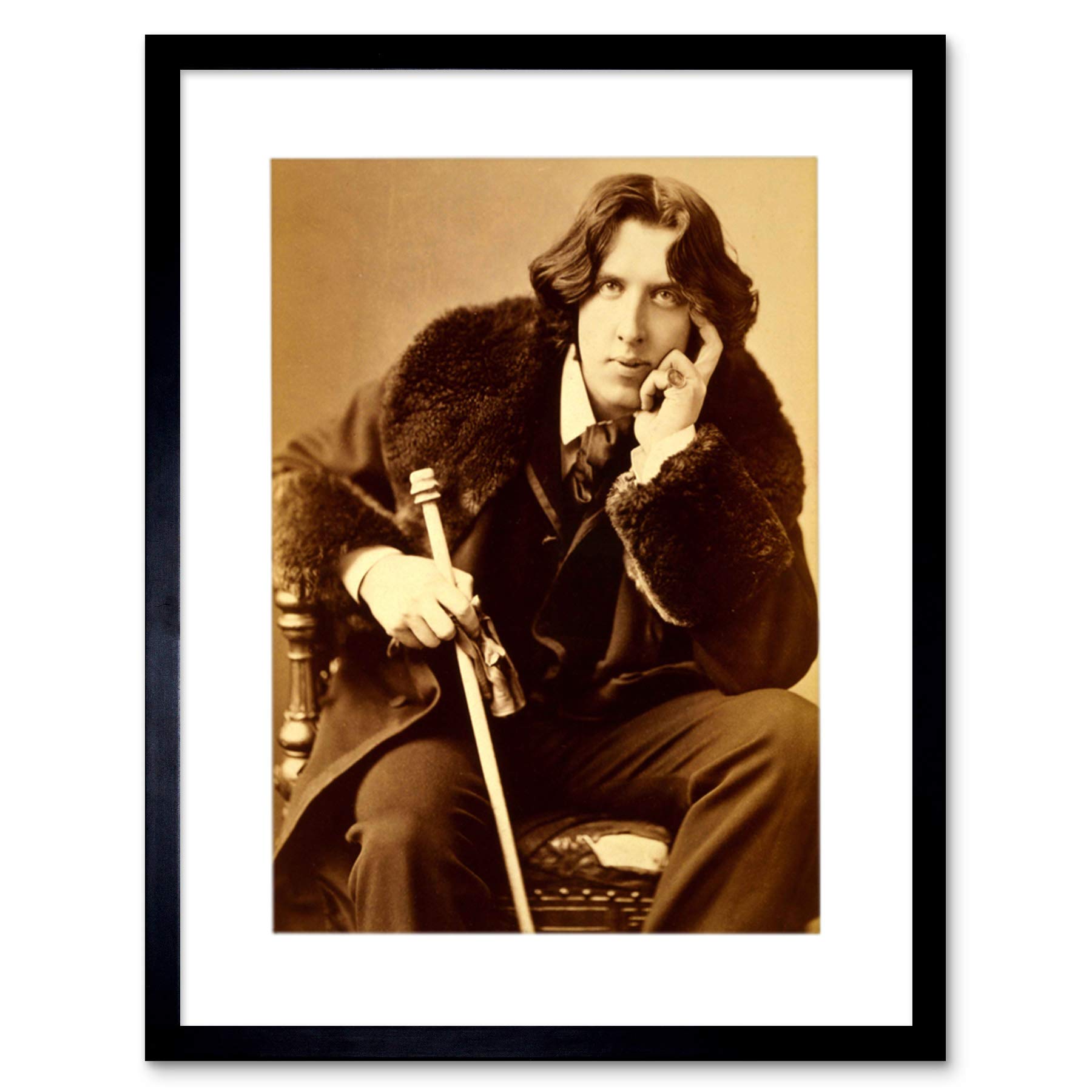 Wee Blue Coo Oscar Wilde Poet Playwright Legend Irish Picture Framed Wall Art Print