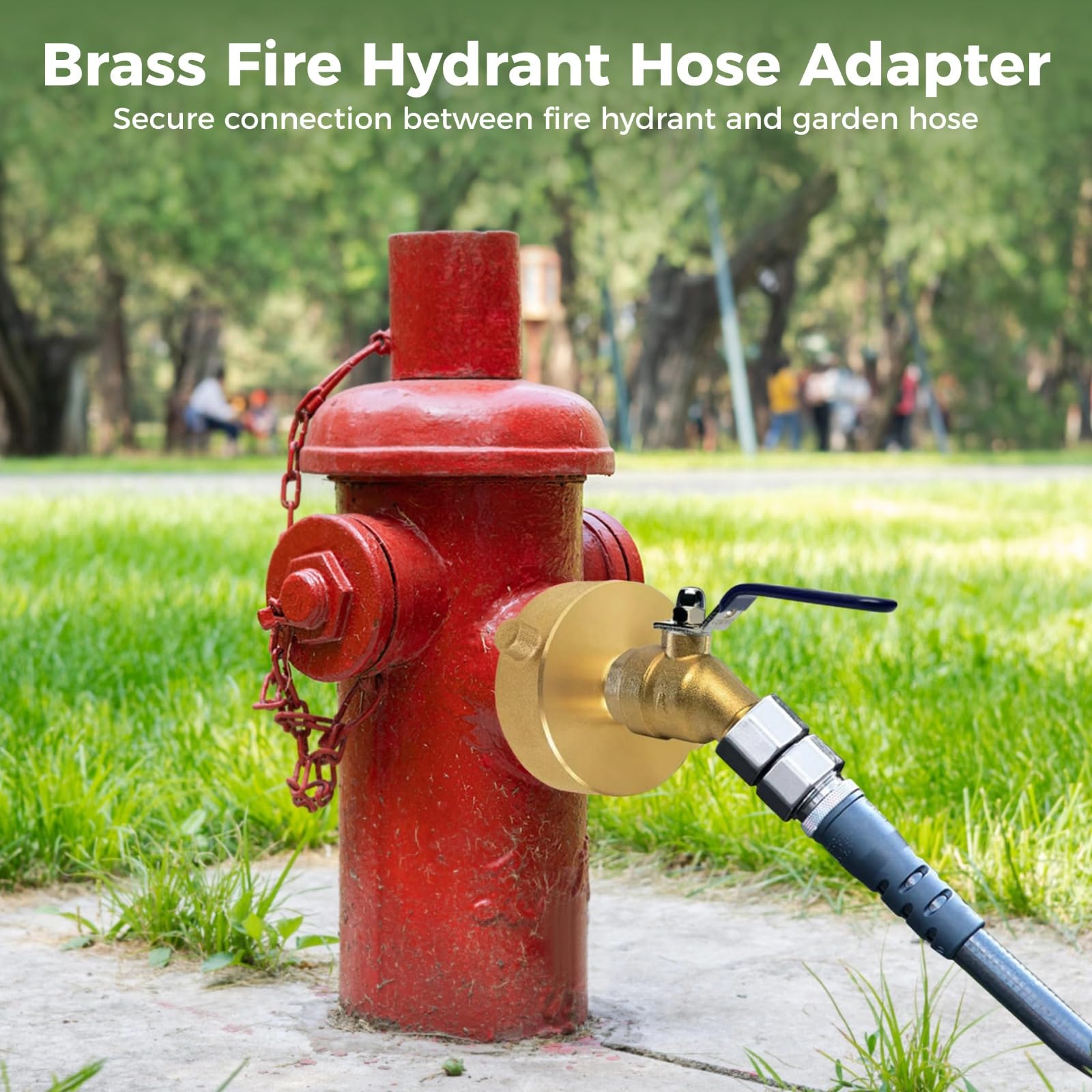 Brass Fire Hydrant Hose Adapter, 2-1/2