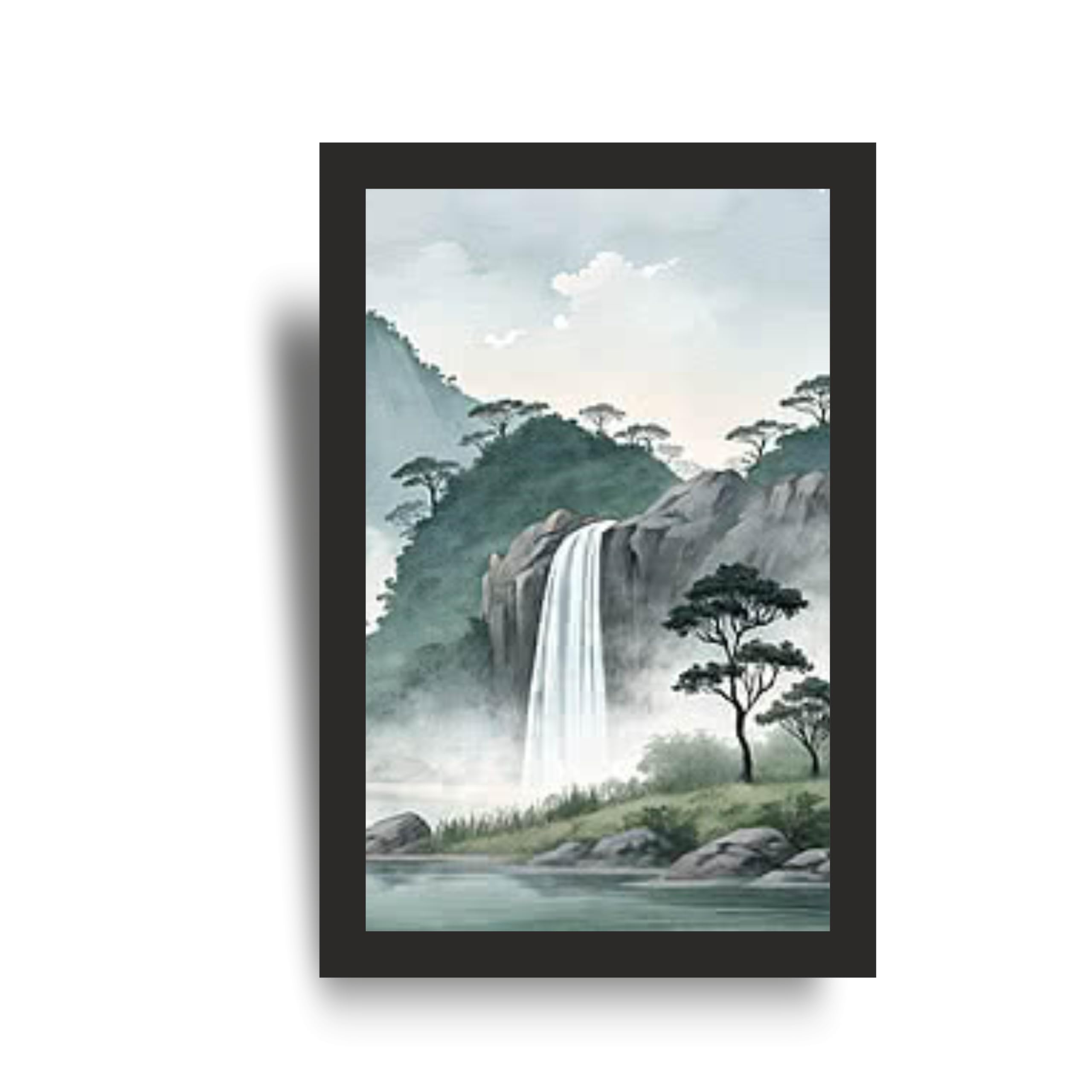 Zen Mountain Mist Wall Art Set of 3 – view 4