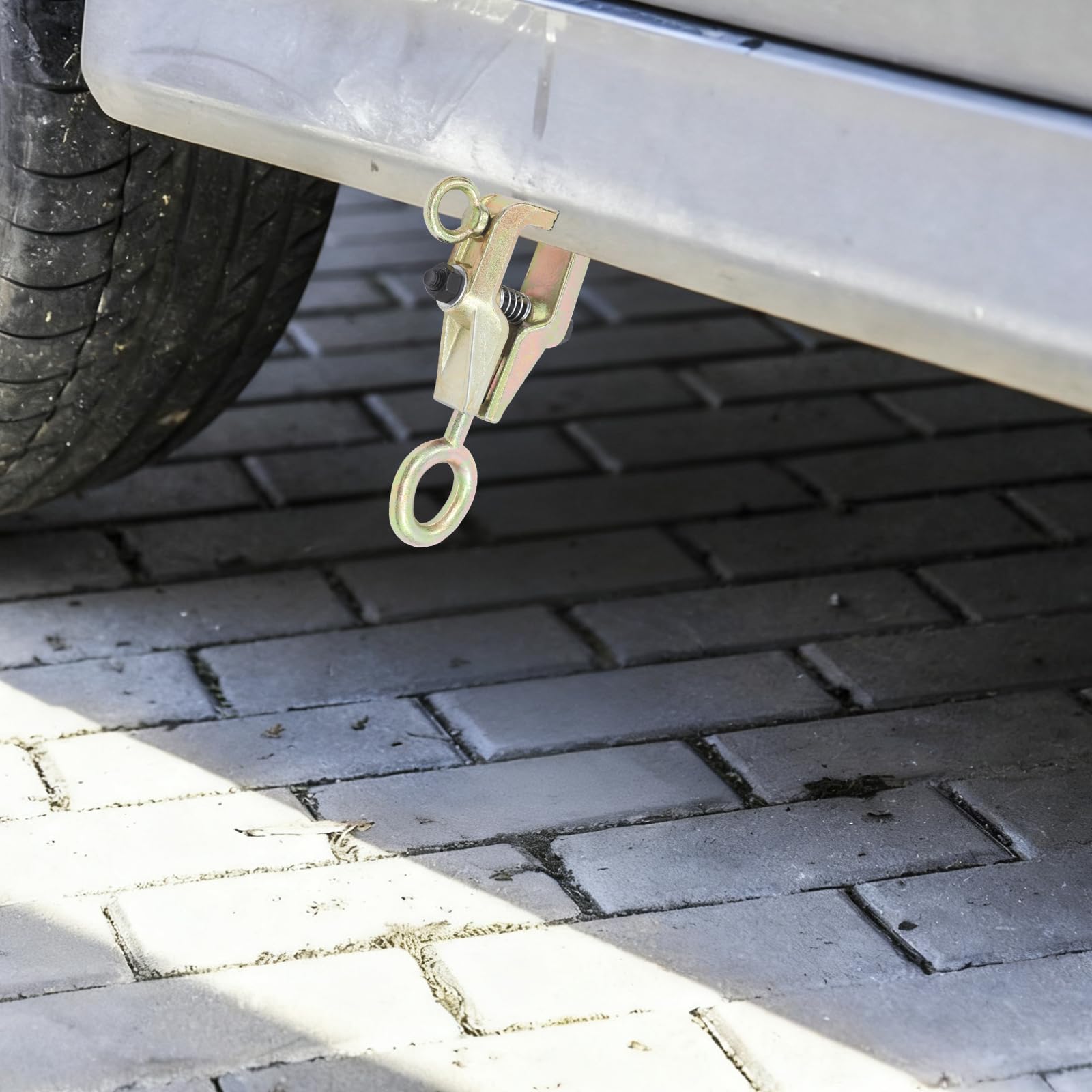 Abrazadera autoajustable de 5 toneladas para carrocería, cierre automático, dorado, 22 x 8,5 cm, para reparación de carrocería y marco