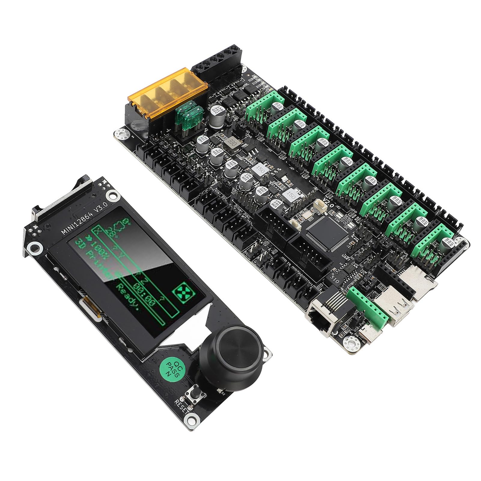 AUNMAS 32-bitowa 8-osiowa Płyta Sterująca MKS V2.0, materiał PCB, Obsługuje Oprogramowanie Sprzętowe i Klipper, Idealna do Zaawansowanego Drukowania 3D z Wszechstronnymi Interfejsami Silnika
