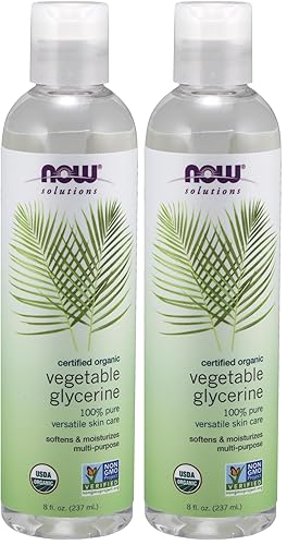 Miniatura 10 de NOW Foods Solutions, Aceite de glicerina vegetal orgánico, 100% puro, suavizante e hidratante para el cuidado de la piel multiusos, 8 onzas