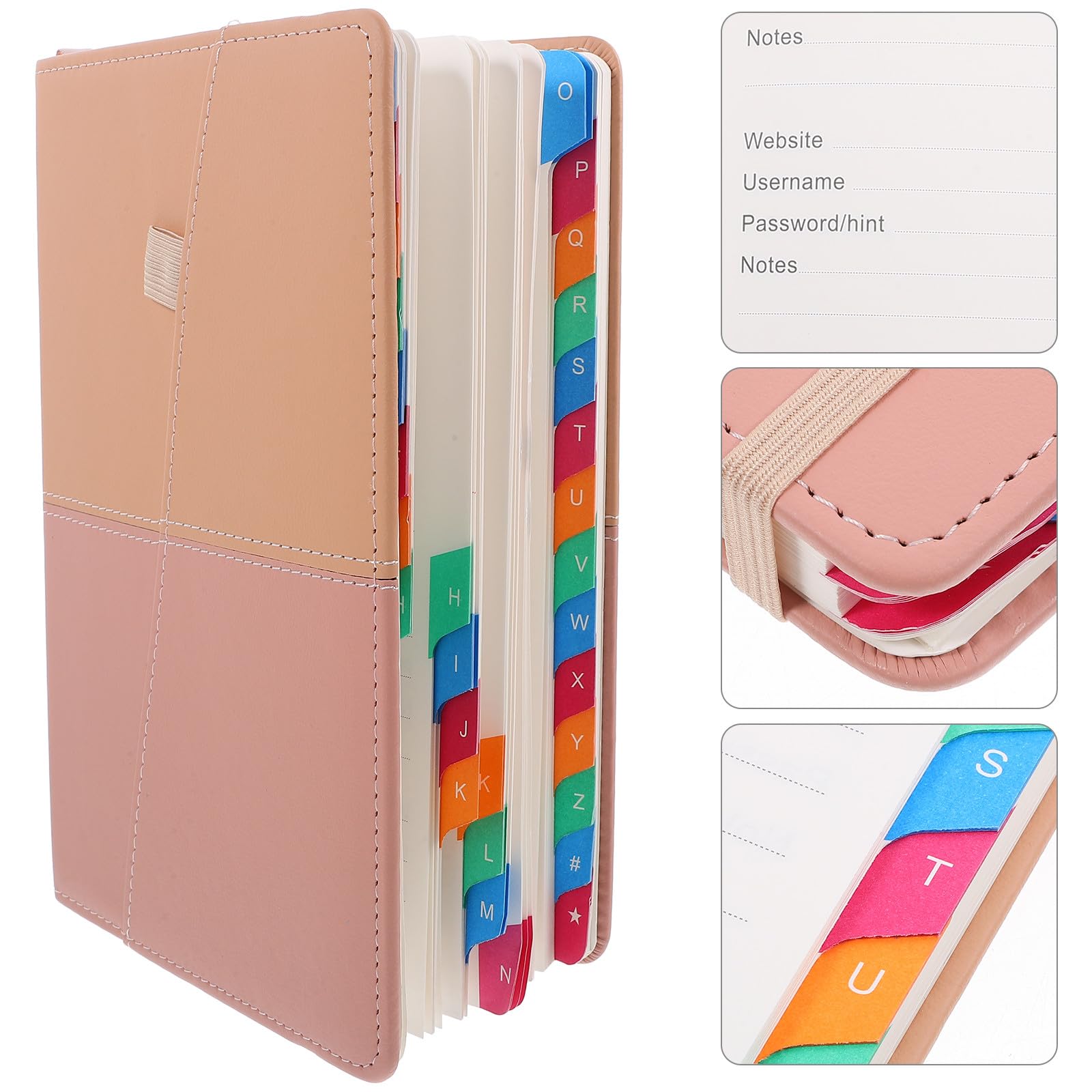 Cabilock A5 Onglets Alphabétiques pour Notes Téléphoniques et Adresses E-Mail, Organisateur Portable pour Domicile et Bureau, Format Compact pour Usage Quotidien