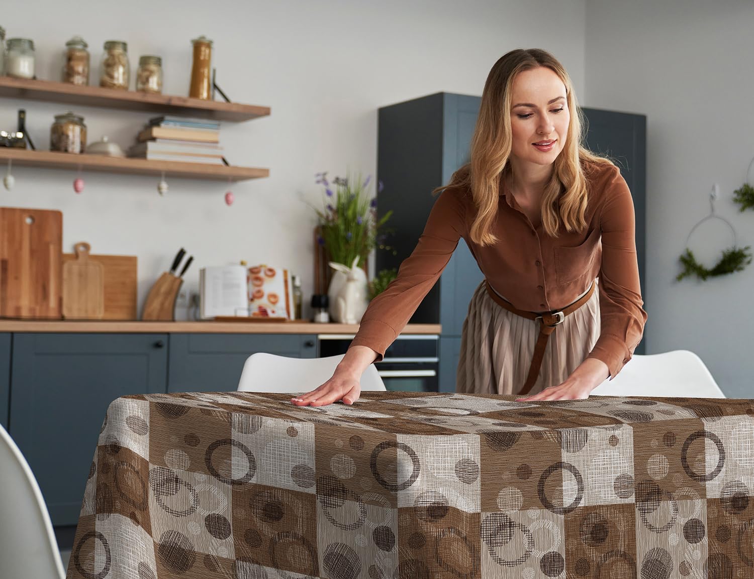 Tovaglia In PVC Cerata Shabby Chic - Antimacchia, Resistente, Facile Da Tagliare 140x100 Cm - Foto 11