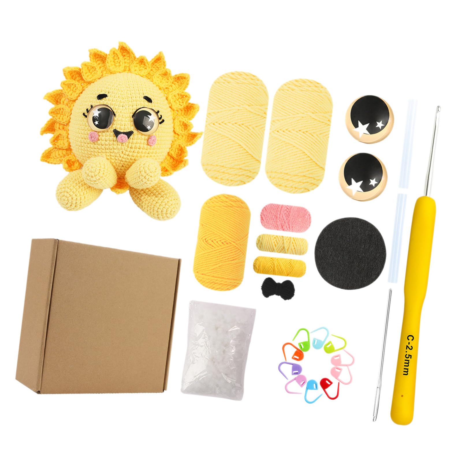 Kalttoy Craft Set for Adult Beginner Crochet Flower Making Set Includes Step-by-Step Instruction