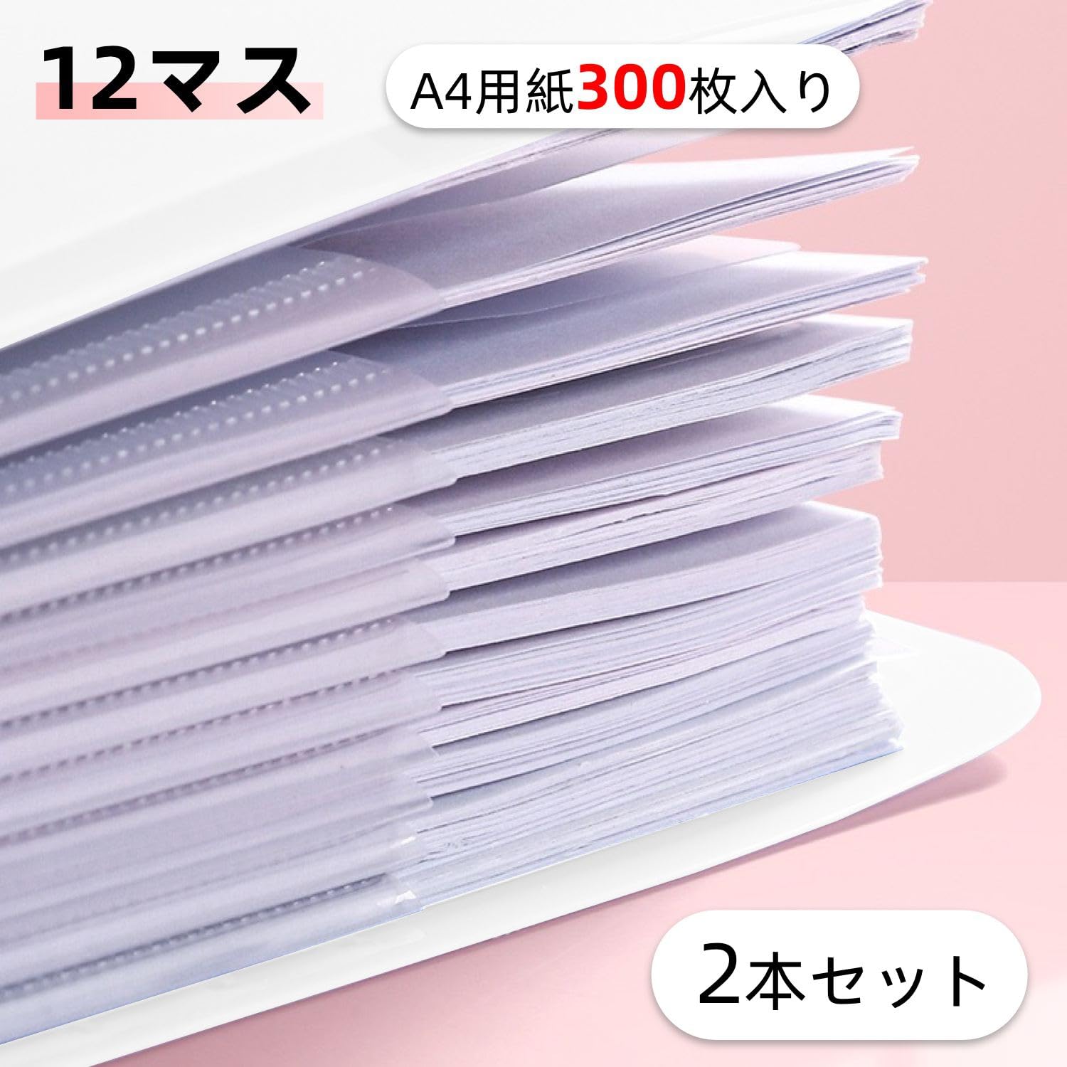 Amazon | ドキュメントファイル A4 8仕切り 2本セット 蛇腹 ファイル