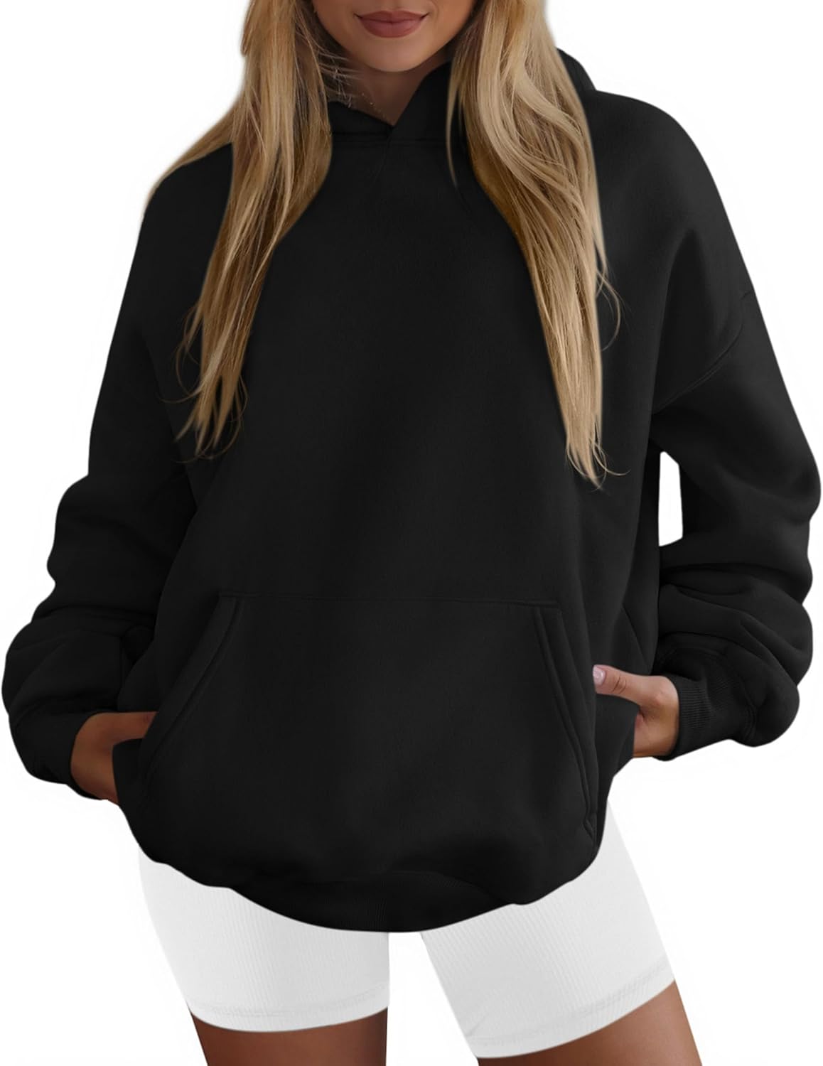 PRETTYGARDEN Womens Oversized Hoodies Fleece Hooded Sweatshirts Long Sleeve Pullover Tops 2025 Fall Outfits Winter Clothes