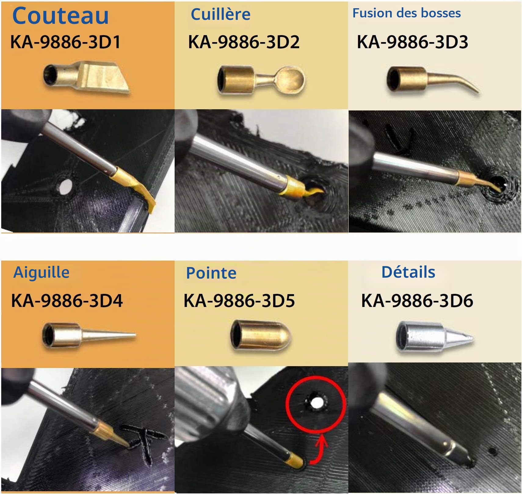 KINGTOOL Outil de Finition d'impression 3D Outil de Retrait d'imprimante 3D Câble de Chargement Micro-USB sans Fil