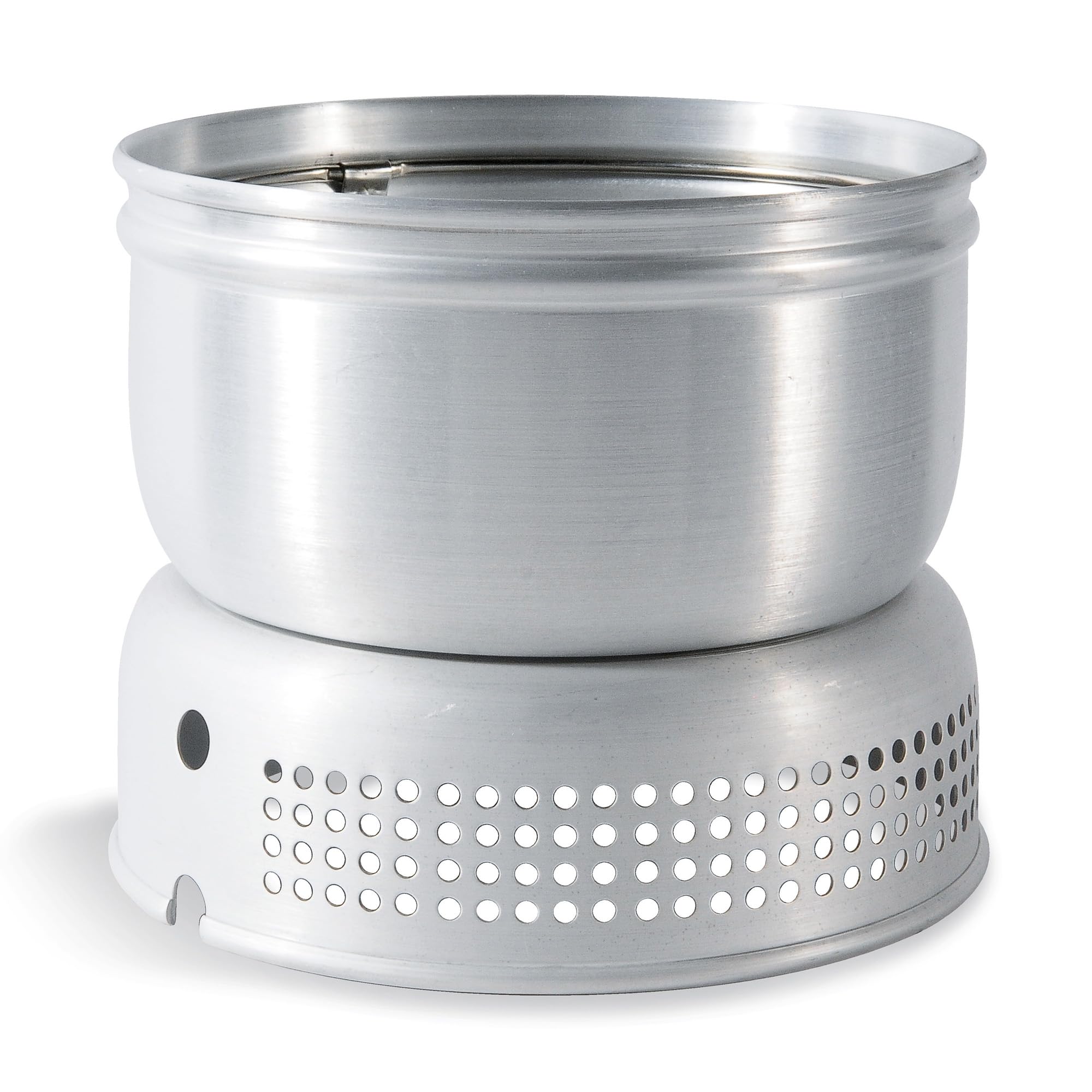 Tatonka Multi Set + Alcohol Burner (8-teilig) - Camping-Kochgeschirr aus Edelstahl mit Spirituskocher - (Pfanne, 2 Töpfe, Klemmgriff, Windschutz, Kochgestell und Kocher)