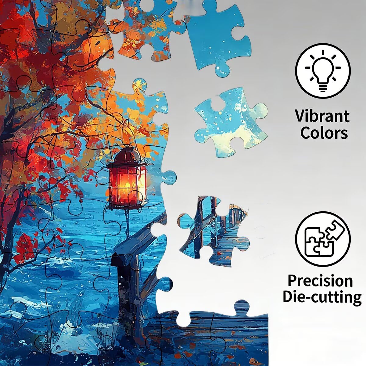 Puzzle 3000 elementów Krajobraz, Puzzle księżyc dla dorosłych, klasyczne puzzle gry edukacyjne do aktywności rodzinnej, najwyższej jakości drewniane puzzle z pudełkiem na prezent dla mężczyzn i kobiet