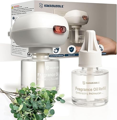 Miniatura 7 de Kit de iniciación de difusor de aceite esencial enchufable al aire libre, paquete de 2 – frescura de 30 días, seguro para mascotas y niños, ideal