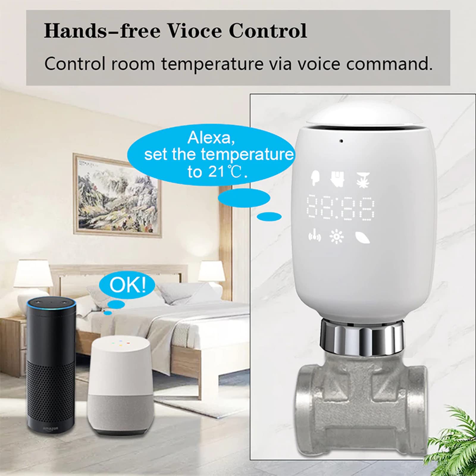 Smartes Heizkörperthermostat – Smart Home Starter Set Heizen - Digitale Heizungssteuerung per App - einfache Installation, Energie sparen, Thermostat