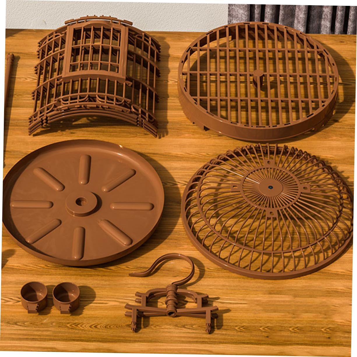 Parakeet Travel Cage Birdcage Plastic Bird Carrier Home Outdoor Decorative Flight Cage