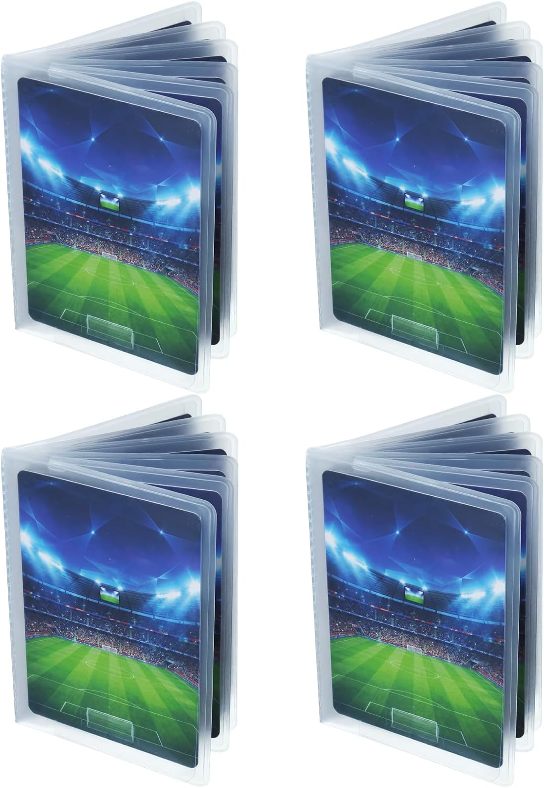 4 Packs 6 Page Wallet Insert Plastic Credit Card Holder Wallet Credit Card Sleeves Transparent Clear Picture Holder for Men Women Wallet Photo Insert for Bifold or Trifolds