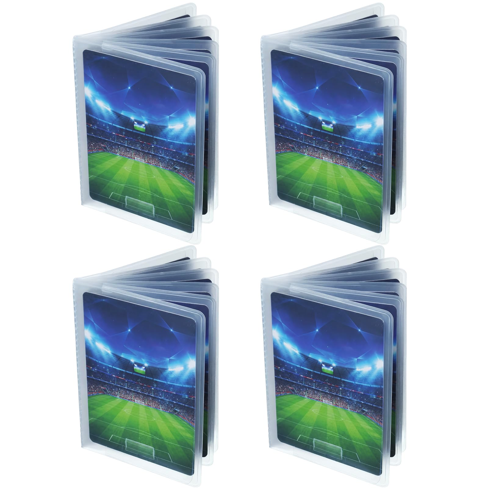 4 Packs 6 Page Wallet Insert Plastic Credit Card Holder Wallet Credit Card Sleeves Transparent Clear Picture Holder for Men Women Wallet Photo Insert for Bifold or Trifolds