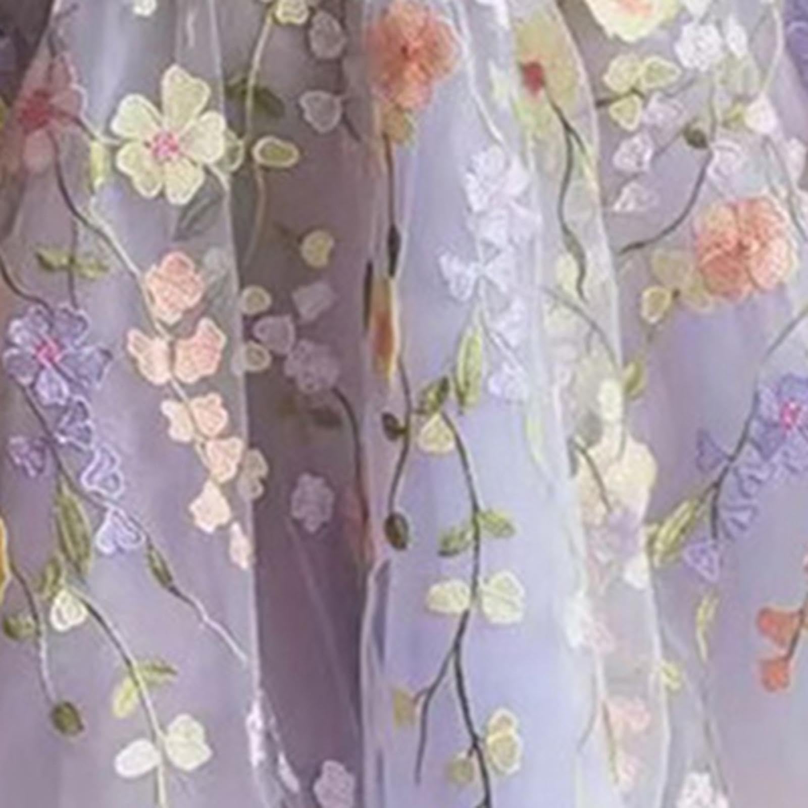 predolo Vestido Corto de Tirantes con Bordado Floral 3D para Mujer, Ideal para Nocturnos Y Graduaciones.
