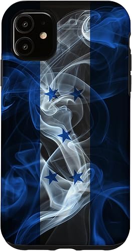 Miniatura 1 de iPhone 11 Smoky Honduras Flag - Funda de orgullo hondureño estilo humo