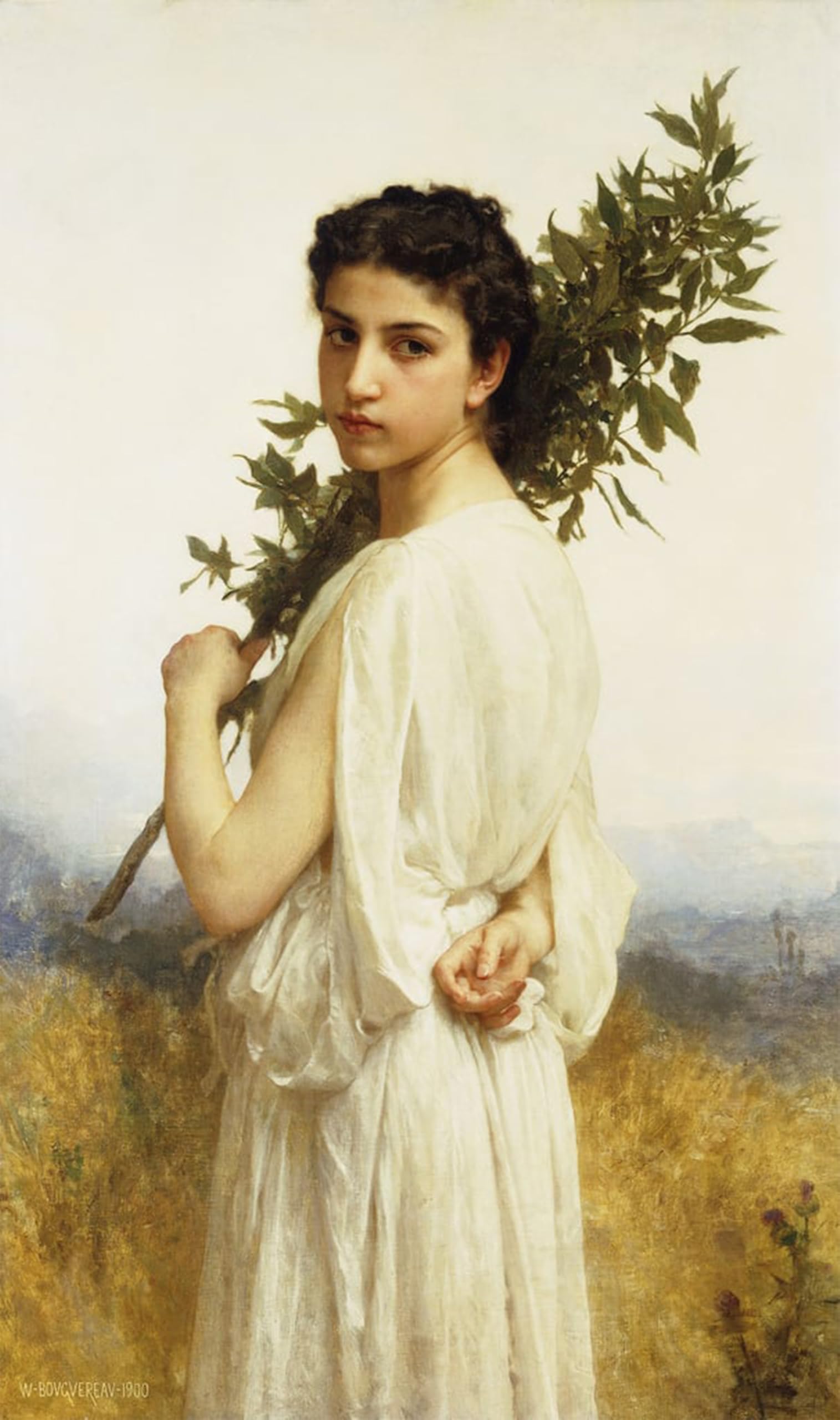 POSTERIIk Famous Modern Artwork Art Mural the Taste by William Adolphe Bouguereau Oil Paintings Pictures for Home Decor 60x90cm