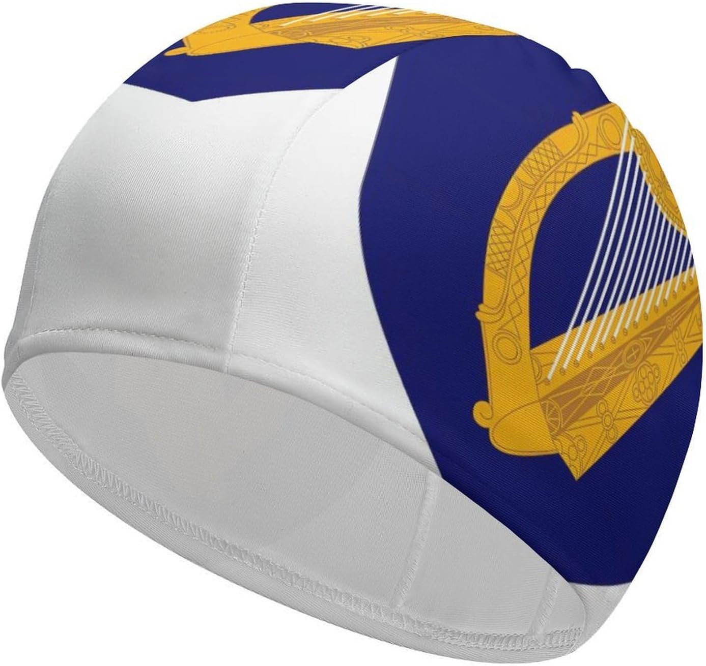 Irish Flag Ireland National Emblem Womens Swim Cap for Men Adult Swimming Hat Curly Short Medium Long Hair