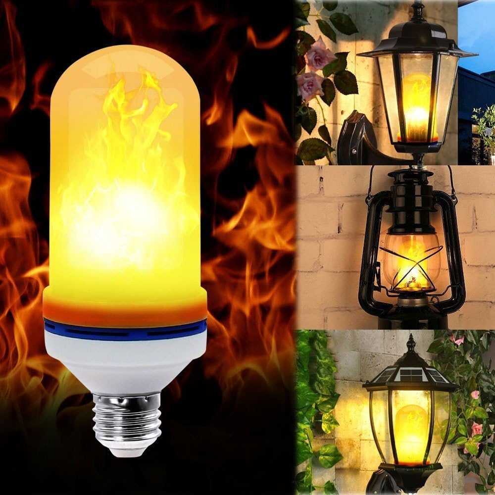 Flame Led Bulb Flame Effect Fire Light Bulb E27 LED Flicker Flame Light Bulb, Simulated Natural Fire Antique Atmosphere in Ferien/Bars/Home Decoration/Restaurant [Energy Class A+]