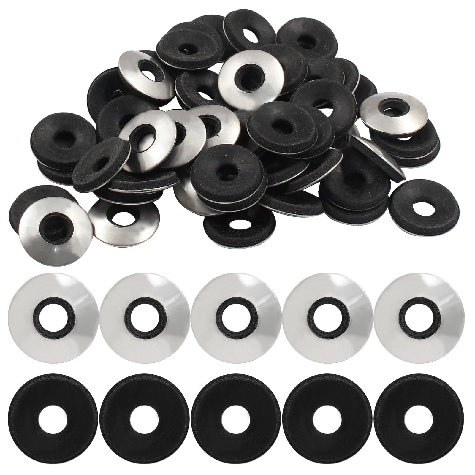 60 Stainless Steel Neoprene Washers - M6.3 -8 60 Stainless Steel Neoprene Washers - M6.3 -8