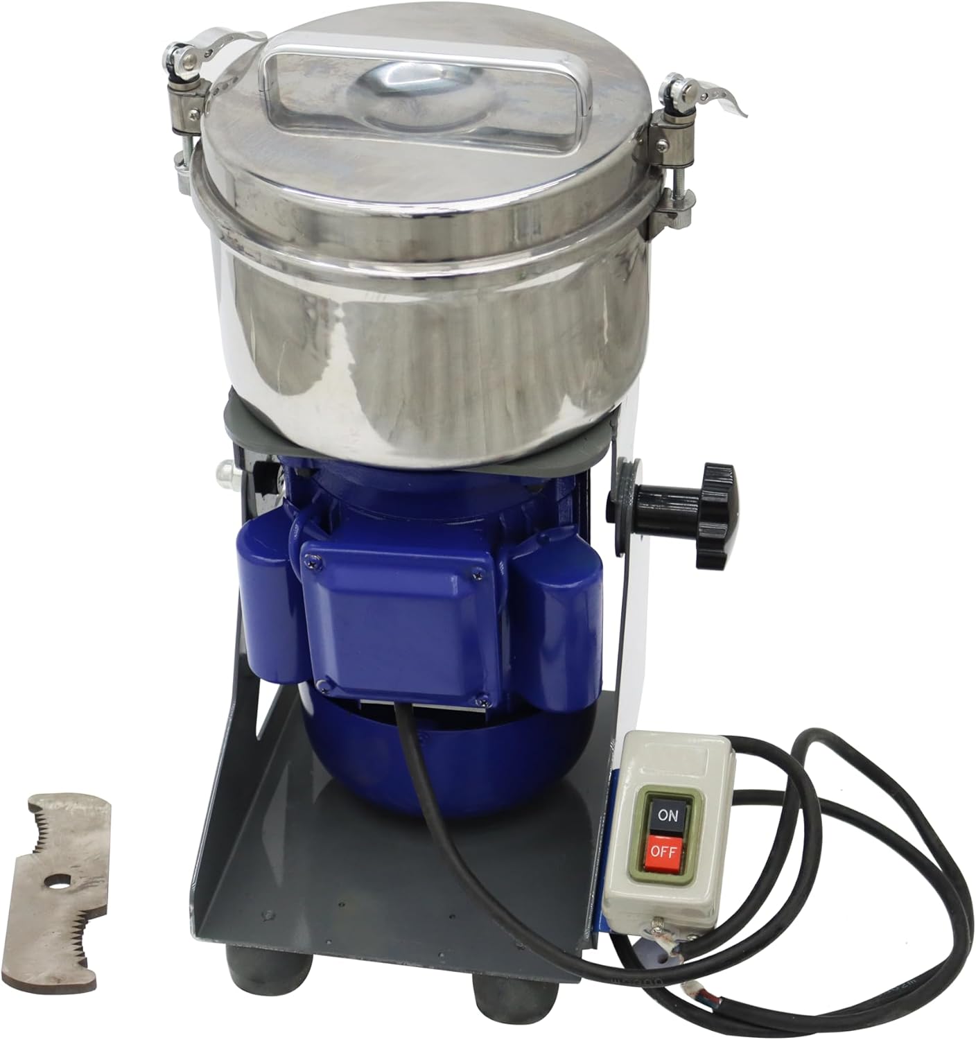 Multifunctional Ore Glass Crusher Glass Breaker Mining Pulverizer Coal Crusher Gangue Grinding Machine with an Additional Set of Blades 2800RPM 1.1KW 220V