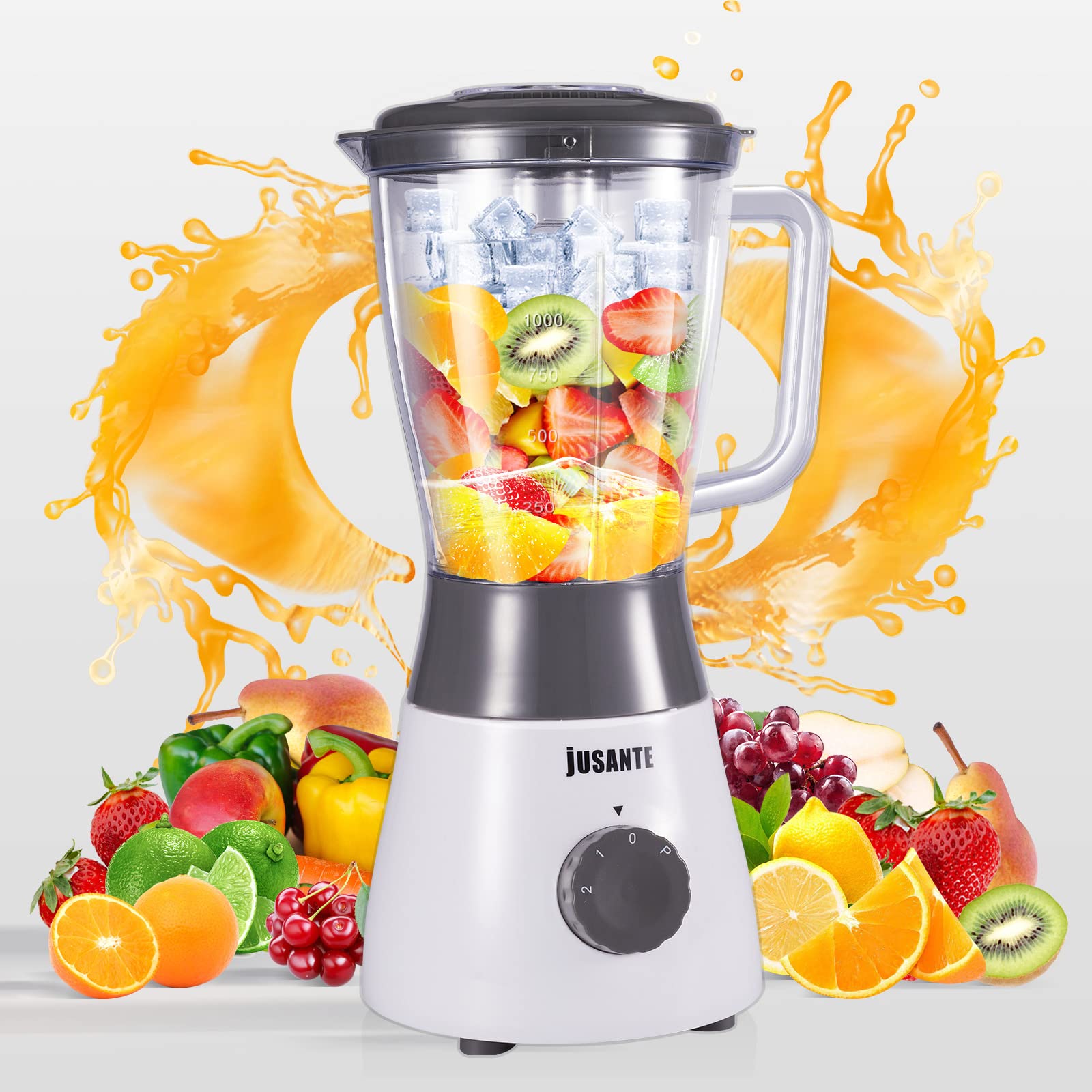 Buy JUSANTE Blender for Kitchen 50oz Plastic Jar and 500 Watts