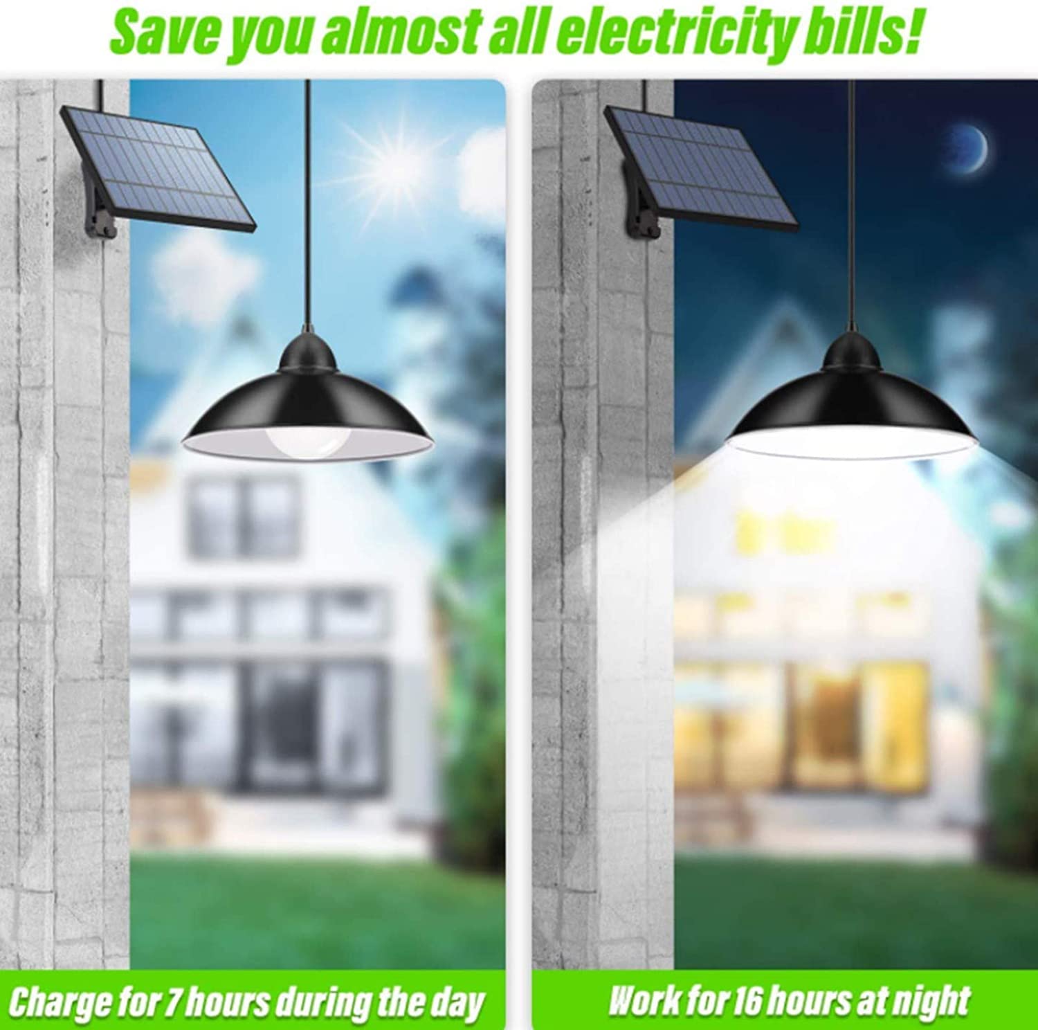Luces Solares Para Cobertizos Luz Colgante Solar LED Portátil Para Exteriores Con Control Remoto Lámpara De Pared Impermeable IP65 Ajustable Para Jardín Patio Porche Patio