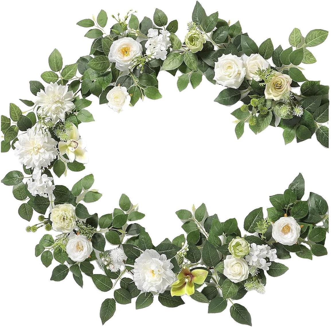 Baoblaze Artificial Rose Flower Vine Floral Garland Decorative Greenery