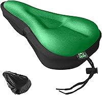 Vista 19 de Zacro Cojín de asiento de bicicleta, funda acolchada de gel para asiento de bicicleta para hombres y mujeres, cómodo, asiento de bicicleta