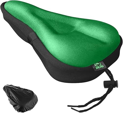 Miniatura 17 de Zacro Cojín de asiento de bicicleta, funda acolchada de gel para asiento de bicicleta para hombres y mujeres, cómodo, asiento de bicicleta extra