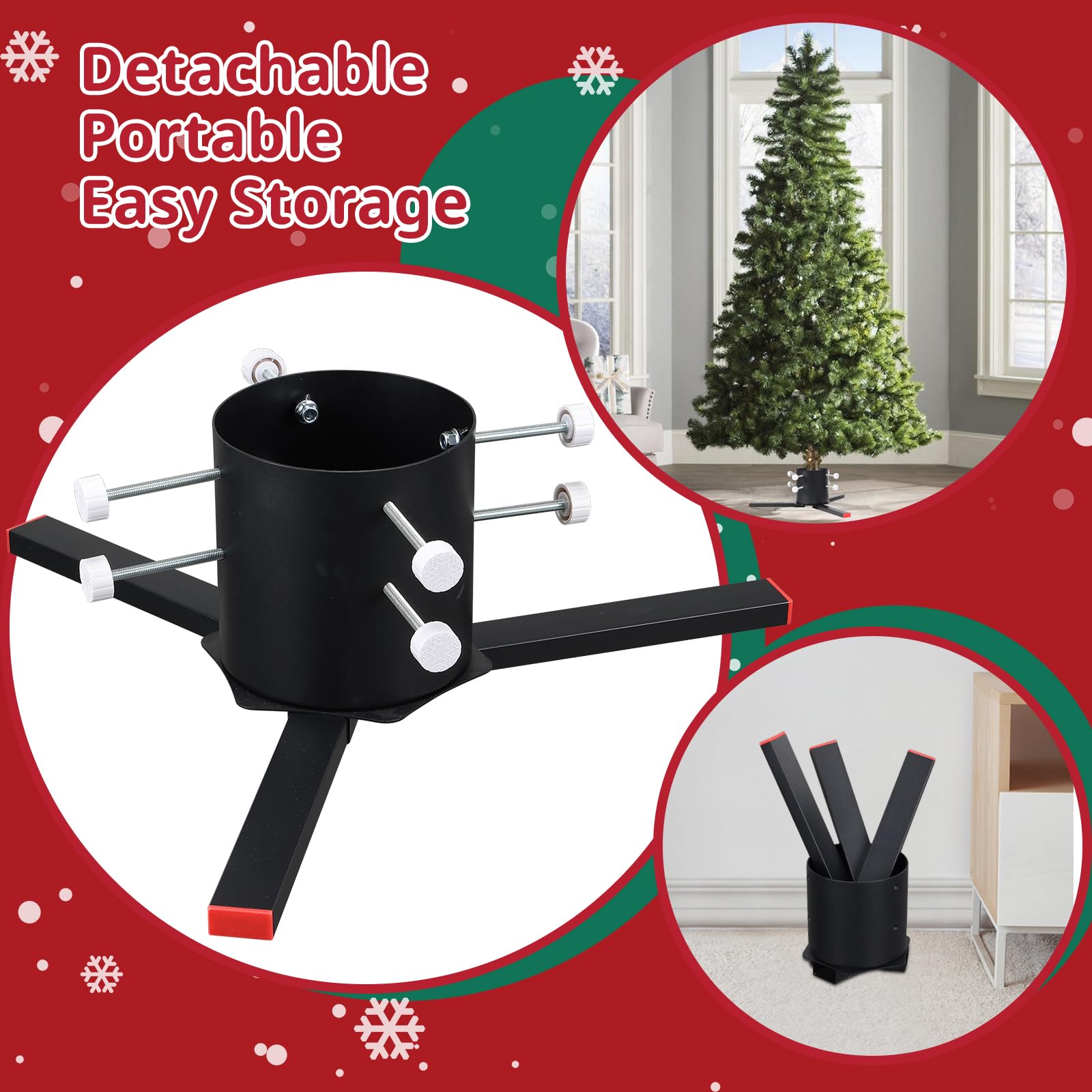 Pied Sapin Stable DAKEPOLE Support De Sapin De Noël Avec Réservoir